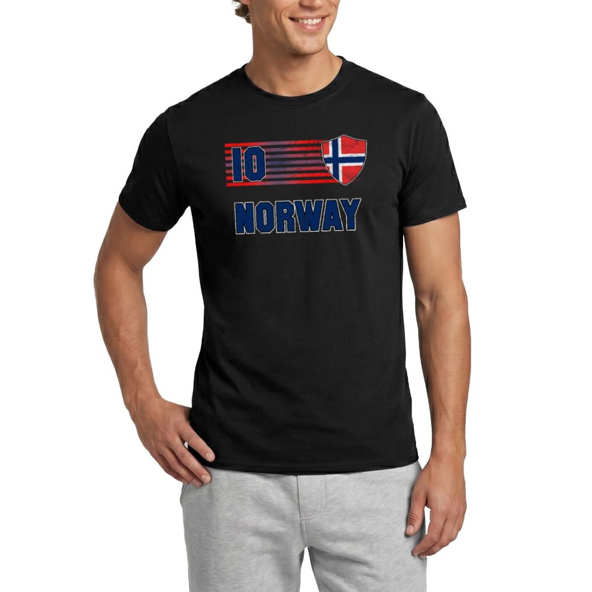 Spreadshirt T-Shirt Norwegen Trikot, Norwegen Fußball Flagge Männer T-Shirt (1-tlg)