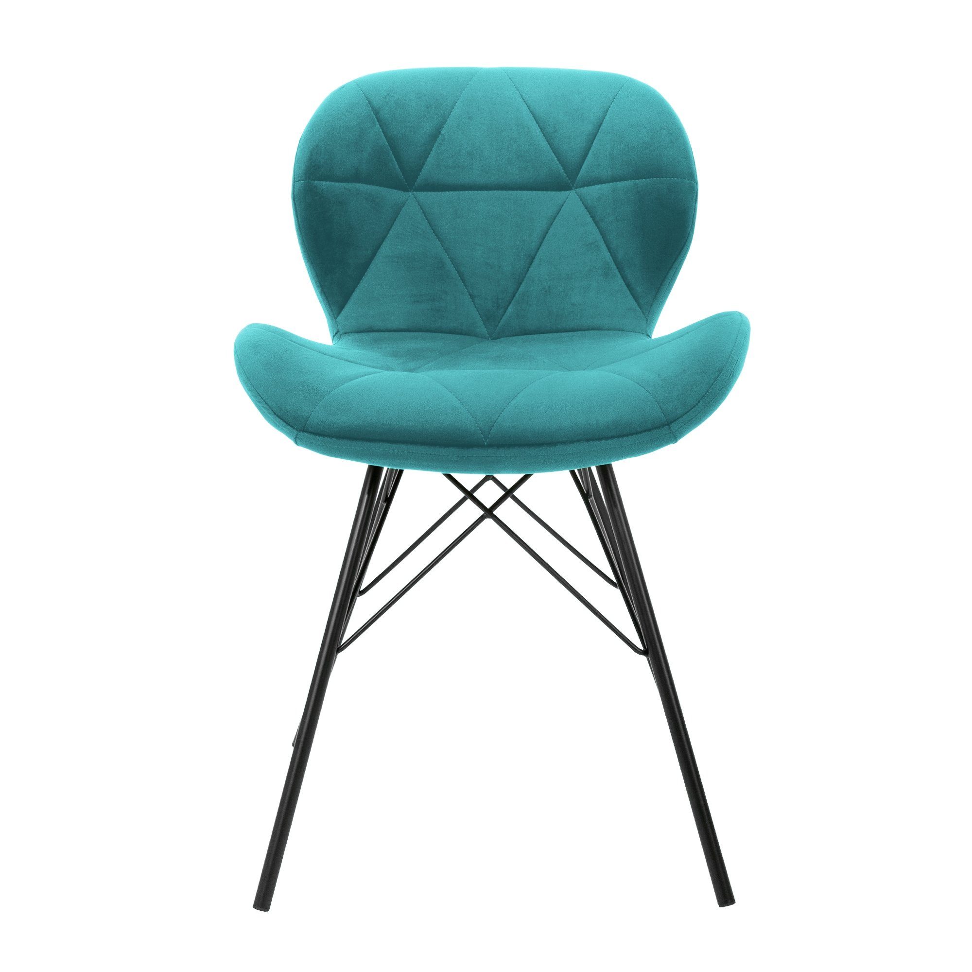 ML-DESIGN Stuhl Esszimmerstühle Set 4er Set), (4er Türkis Ergonomisch Metallbeine Küchenstuhl Polsterstuhl Wohnzimmerstuhl Samtbezug