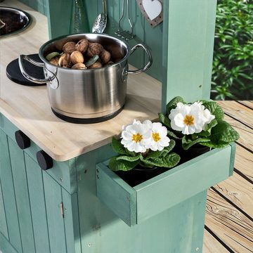 MUDDY BUDDY® Outdoor-Spielküche Explorer Holz, Matschküche, salbeigrün