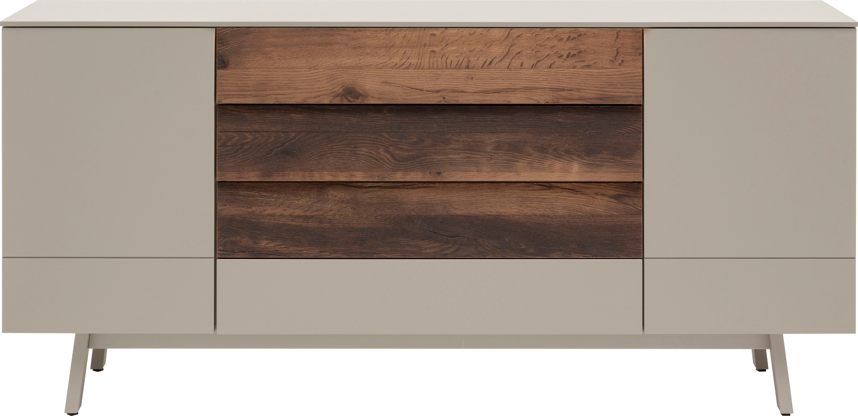 GWINNER Sideboard »Misano SB4«, in Lack fango, wahlweise mit Beleuchtung,  Breite 195 cm online kaufen | OTTO