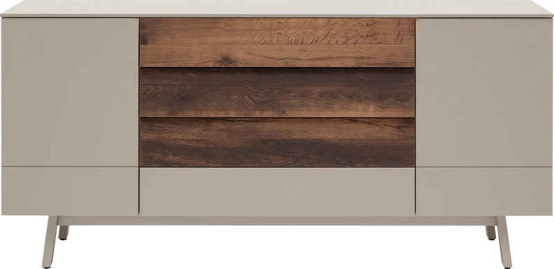 GWINNER Sideboard »Misano SB4«, in Lack fango, wahlweise mit Beleuchtung, Breite 195 cm
