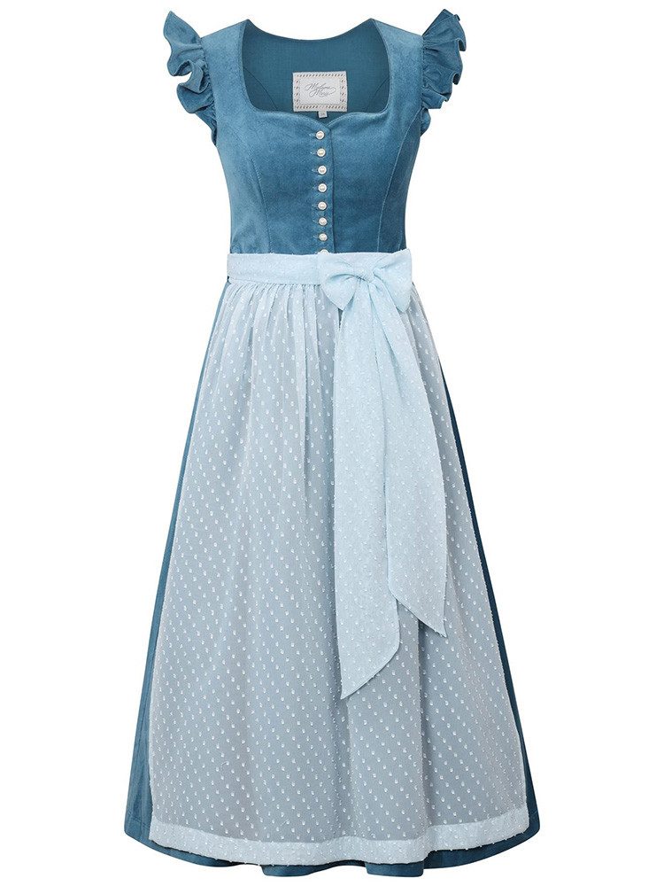Madame Marie Dirndl Dirndl Soralyn 75cm Länge capriblau