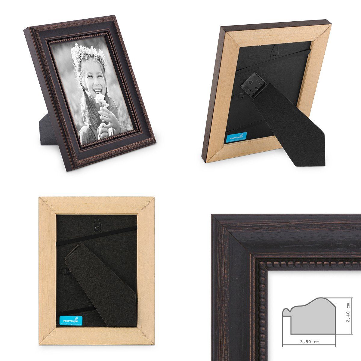 PHOTOLINI Bilderrahmen 2er Set im Shabby-Chic günstig online kaufen