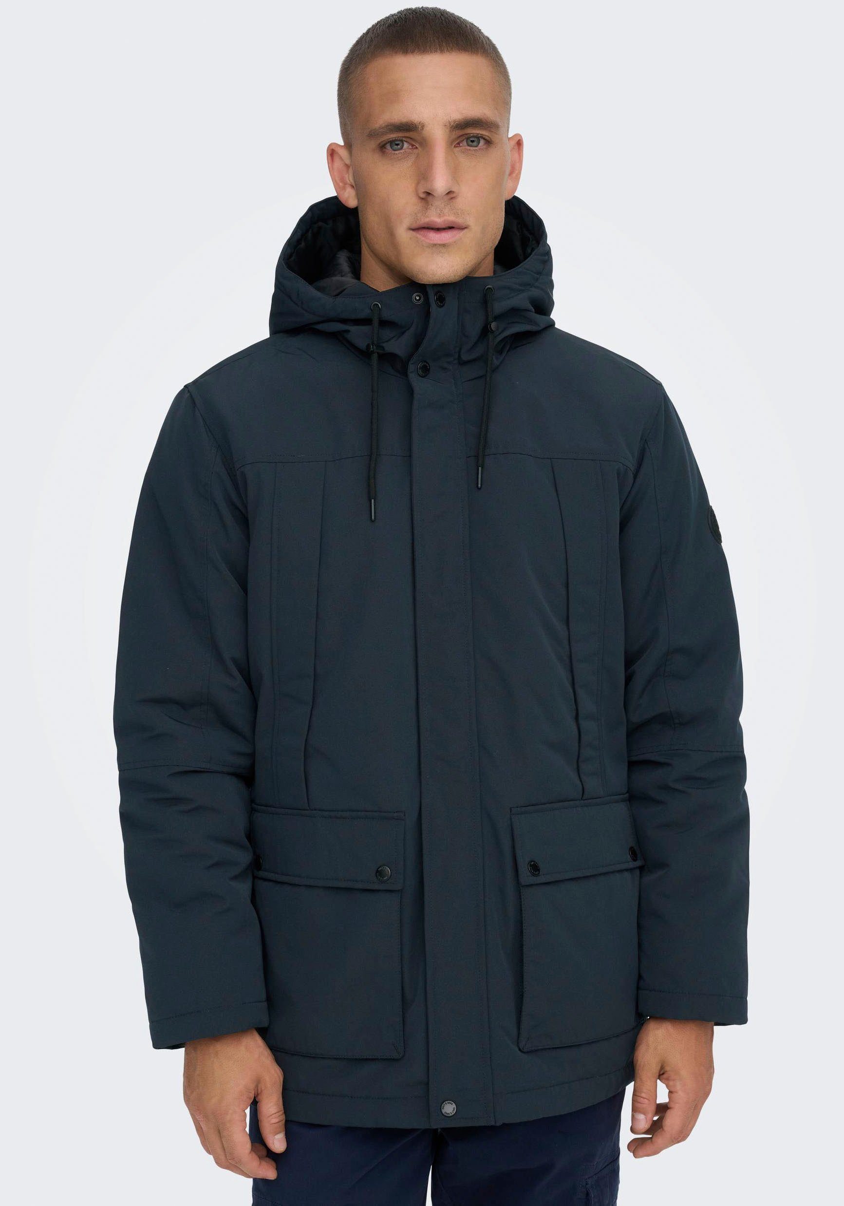 PARKA Langjacke & OTW Dark ONLY NOOS SONS VD ONSJAYDEN Navy