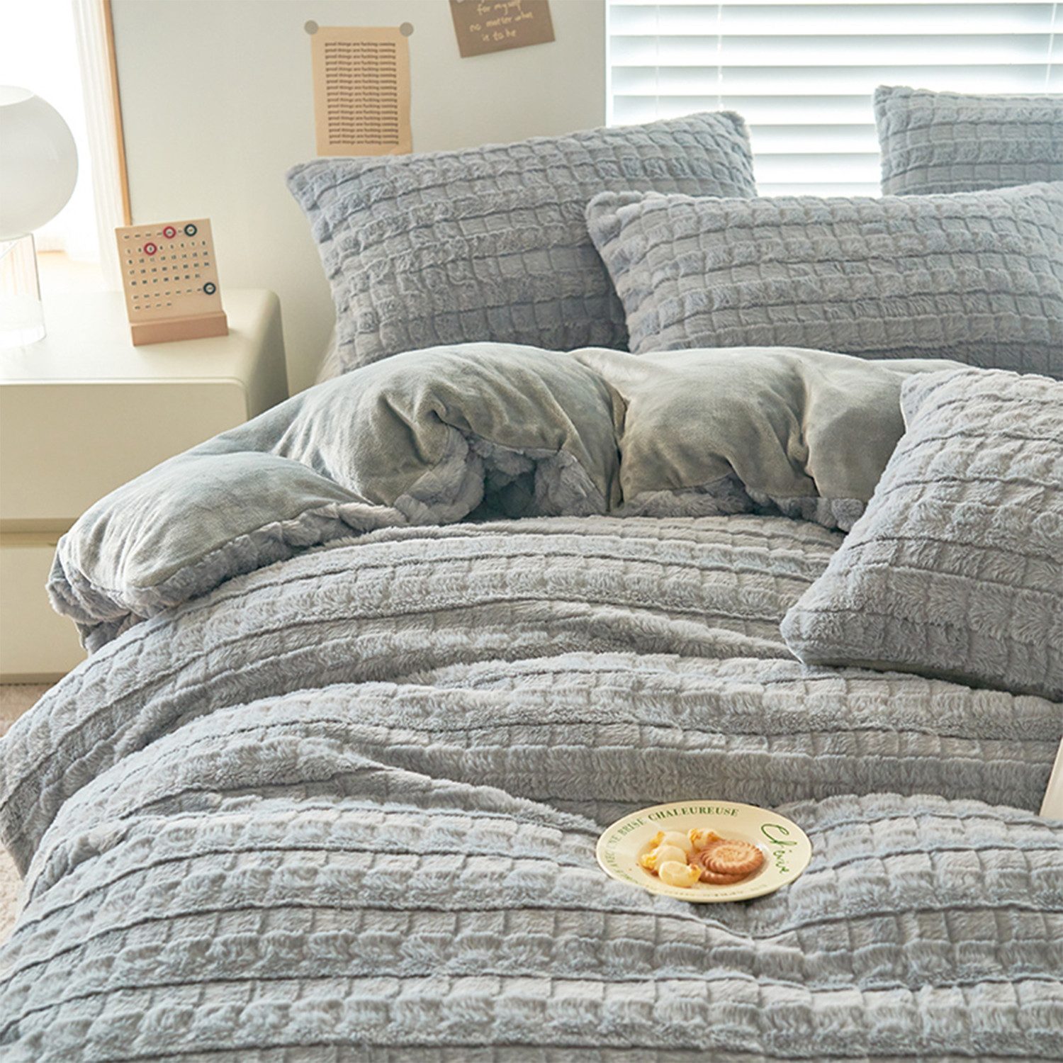 wohnTRAUM24 Bettwäsche Winter Plüsch Bettwäsche,135x200cm,200x200cm,Flausch günstig online kaufen