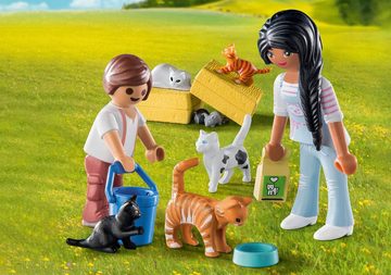 Playmobil® Konstruktions-Spielset Katzenfamilie (71309), Country, (17 St), teilweise aus recyceltem Material; Made in Germany