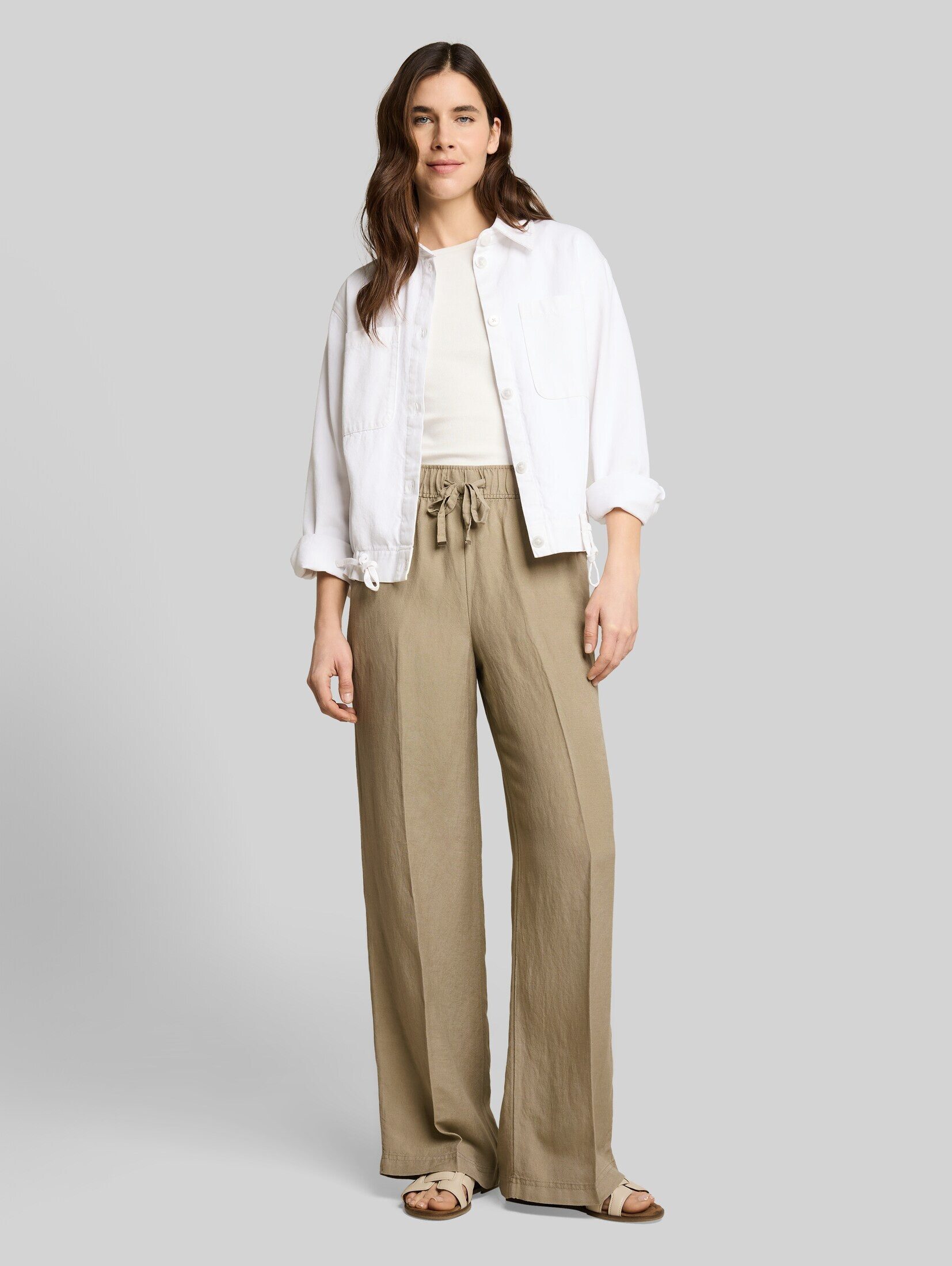 TOM TAILOR Stoffhose Hosen & Chino Loose Fit Hose mit Leinenanteil