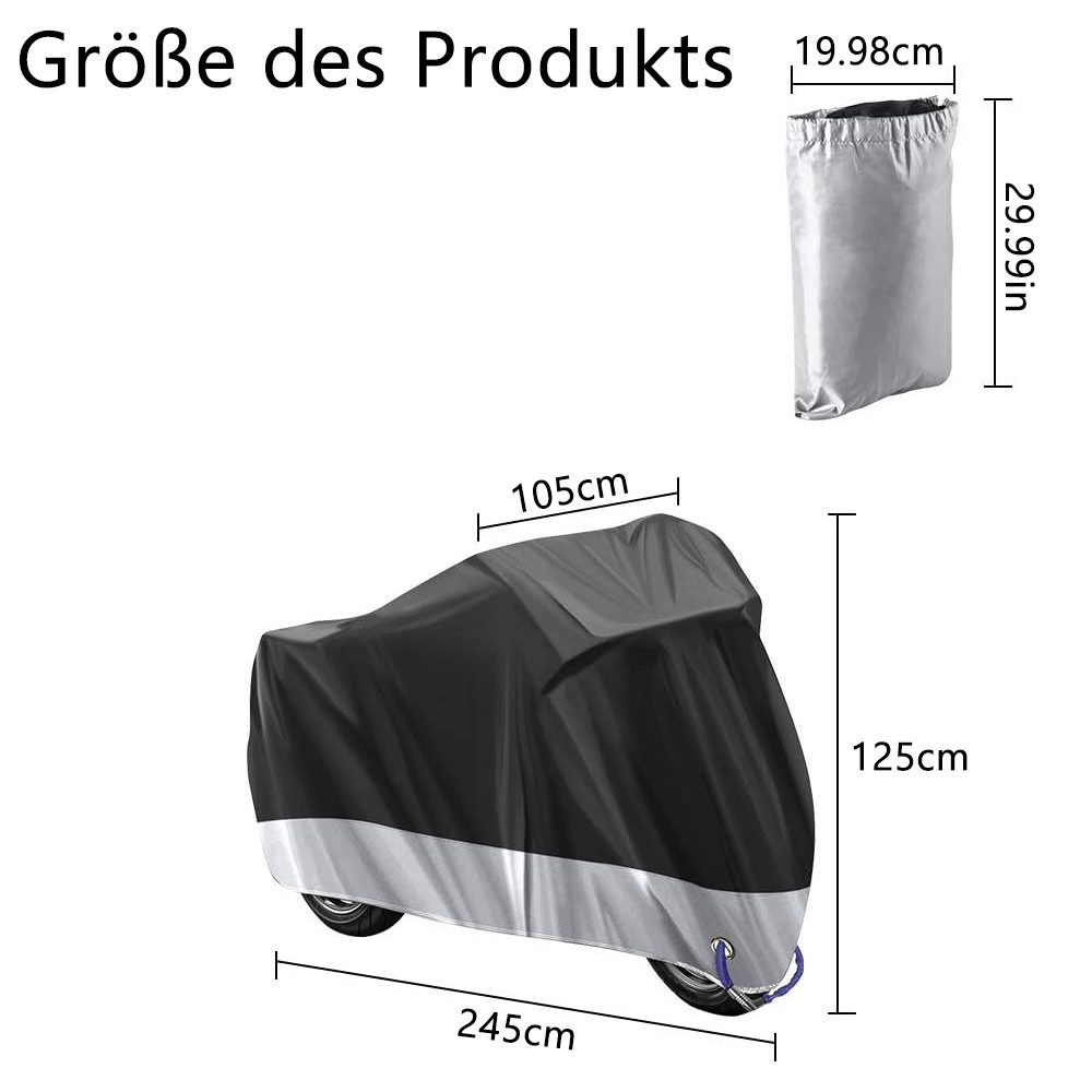 NUODWELL Schutzplane Motorrad Abdeckplane mit Schlossloch,Outdoor günstig online kaufen