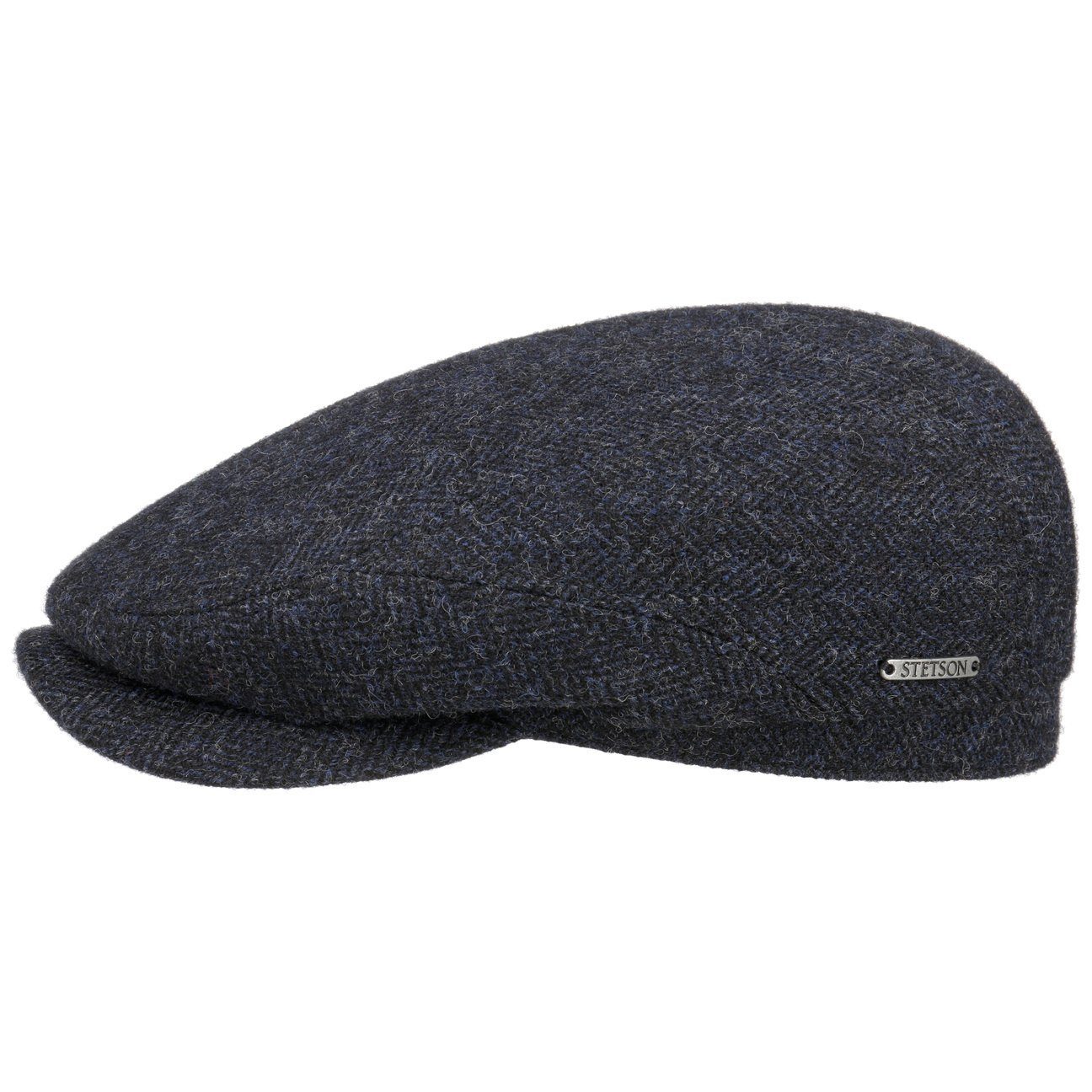 Stetson Flat Cap (1-St) Flatcap mit Schirm, Made in the EU schwarz-blau