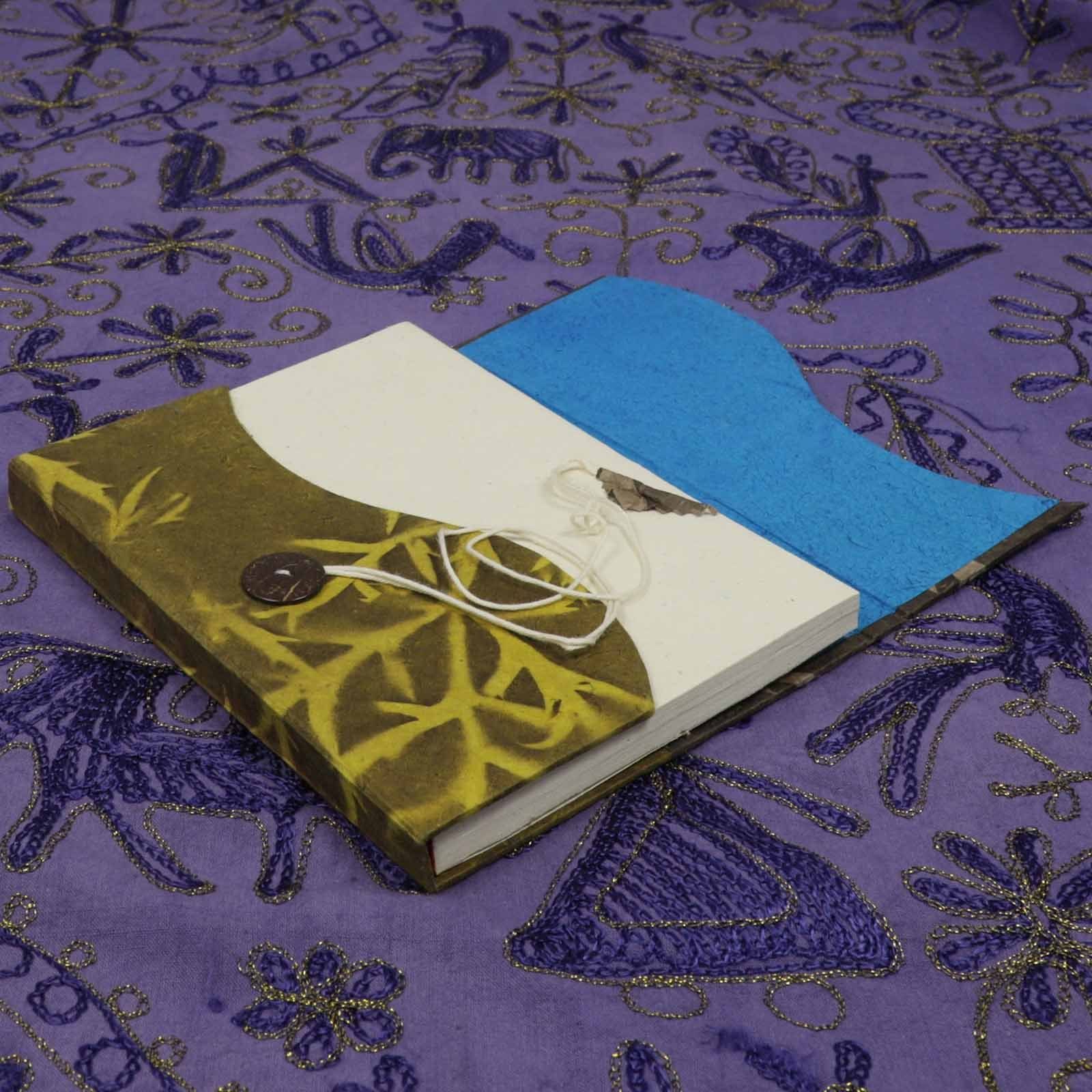 KUNST UND MAGIE Tagebuch Papier Nepal Poesiealbum Lokta aus Tagebuch Handgemachtes Notizbuch