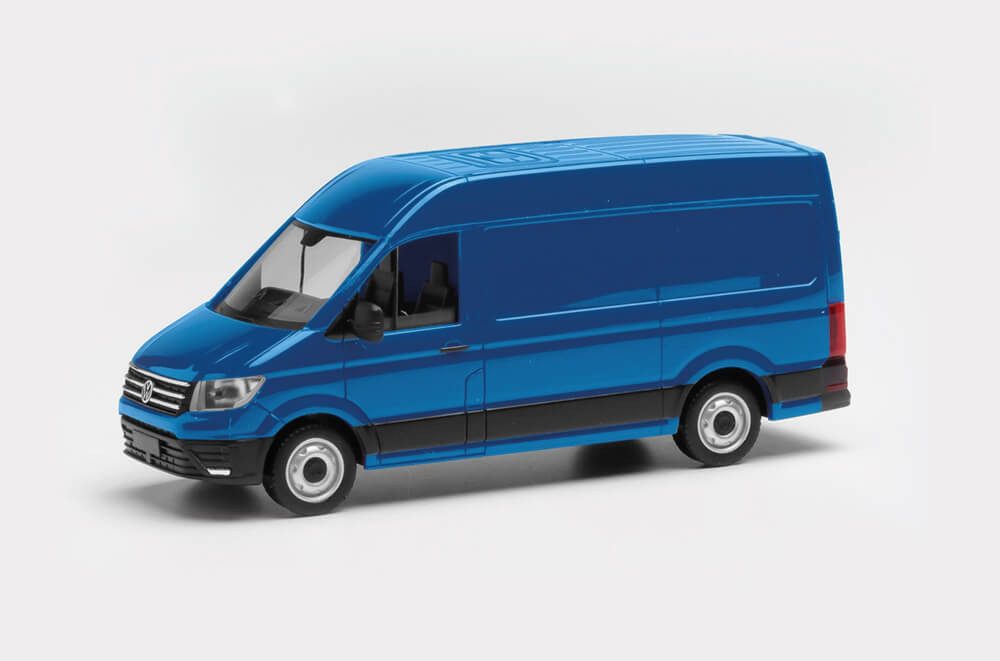 Herpa Modellauto Herpa 092982-003 VW Crafter Kasten HD, blau 1:87 THW möglich