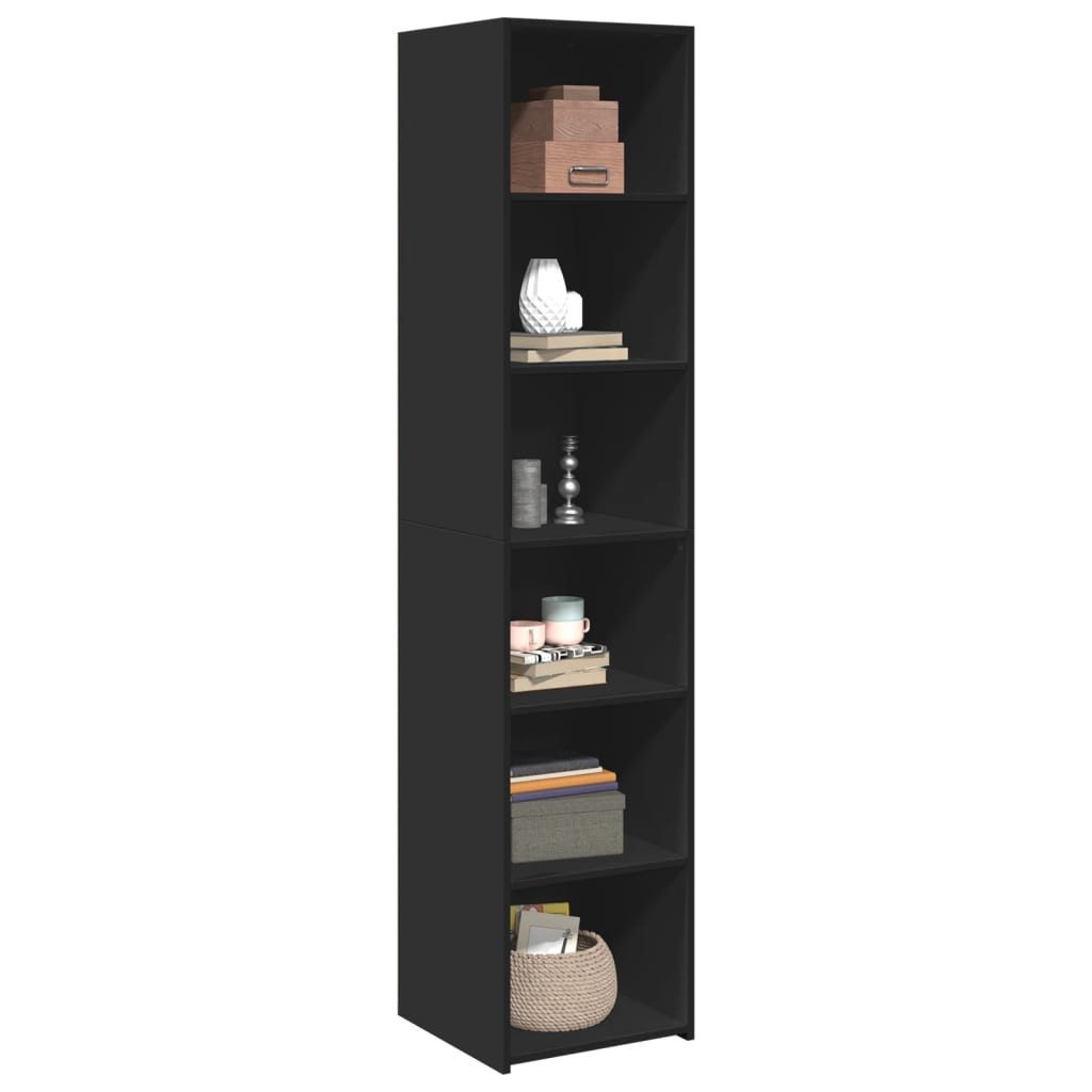 vidaXL Highboard Highboard Schwarz 40x41x185 cm Holzwerkstoff (1 St) günstig online kaufen