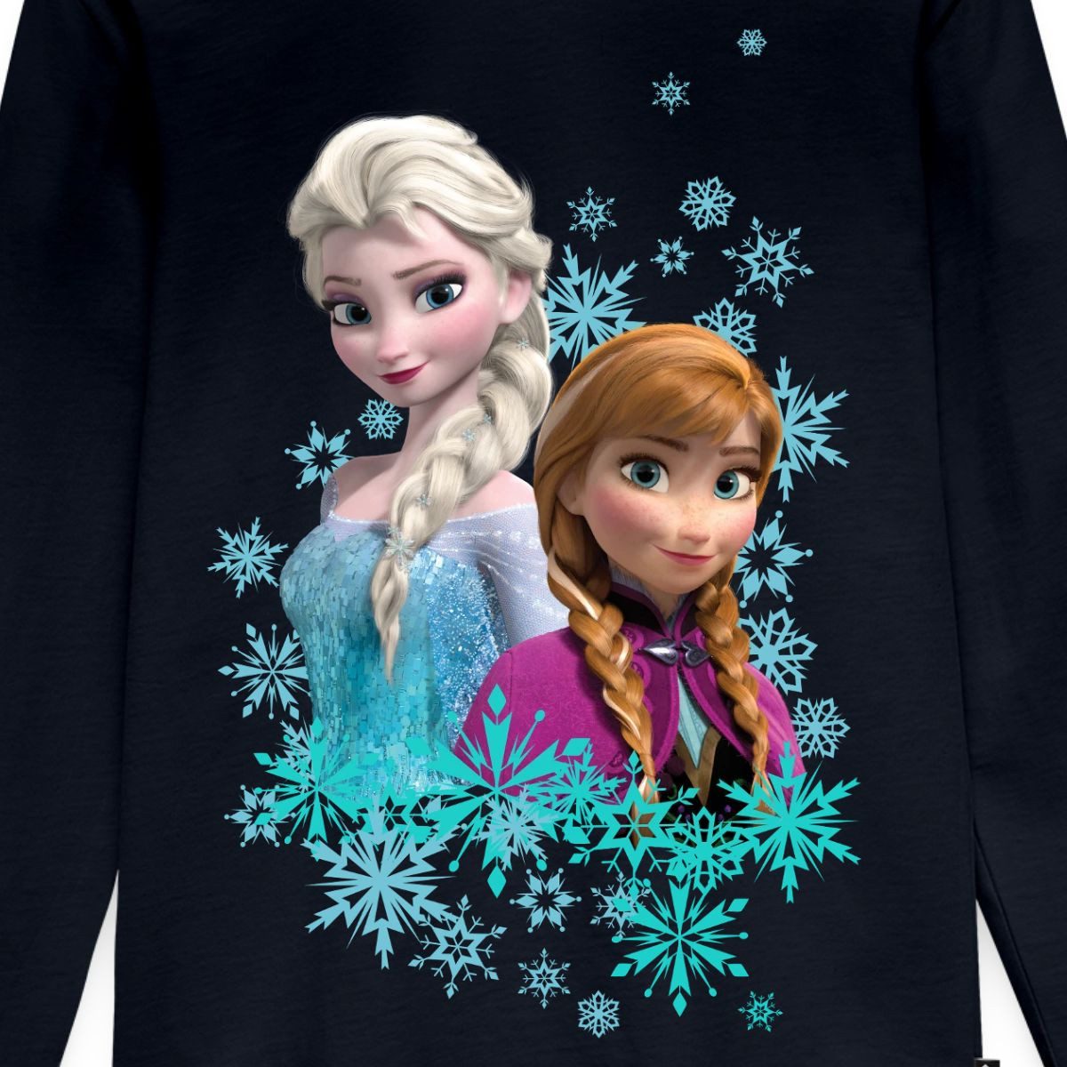 Spreadshirt T-Shirt Frozen Anna & Elsa Kinder Premium Langarmshirt (1-tlg) – Bild 2 von 5