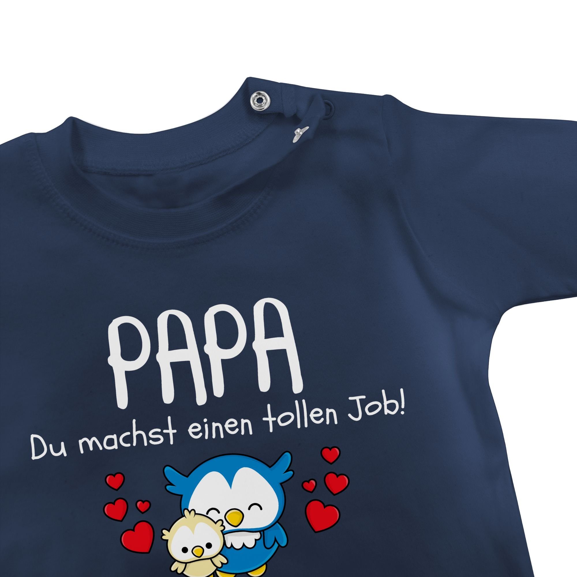 Blau Papa 1. Navy 1 tollen Vatertag Geschenk Shirtracer einen machst T-Shirt - du Job Baby Vatertag
