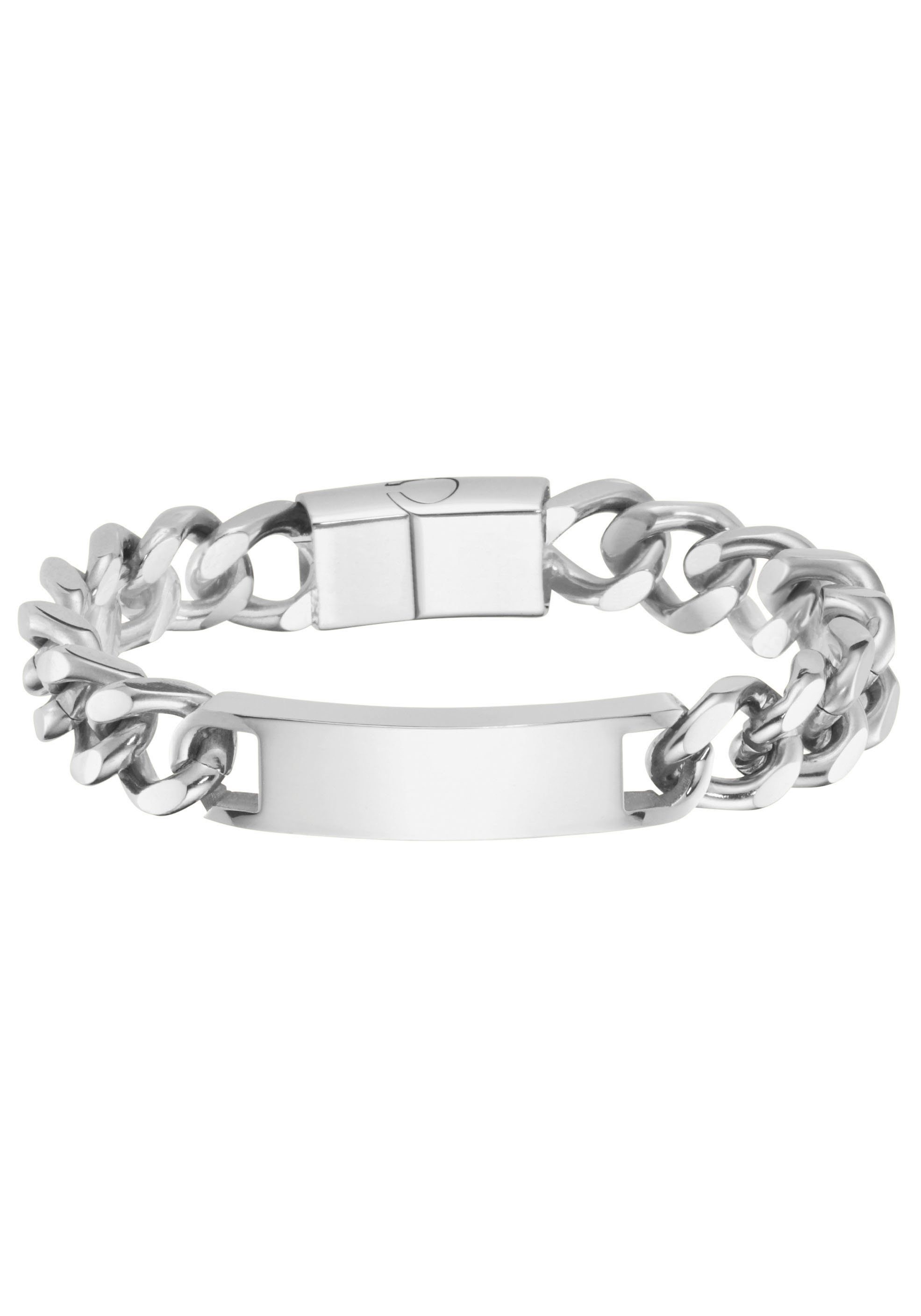 Firetti ID Armband Schmuck Geschenk, Panzerkettengliederung, ca. 11,5 mm breit, zu Hoodie, Shirt, Jeans, Sneaker! Anlass Geburtstag Weihnachten edelstahlfarben | Edelstahlarmbänder