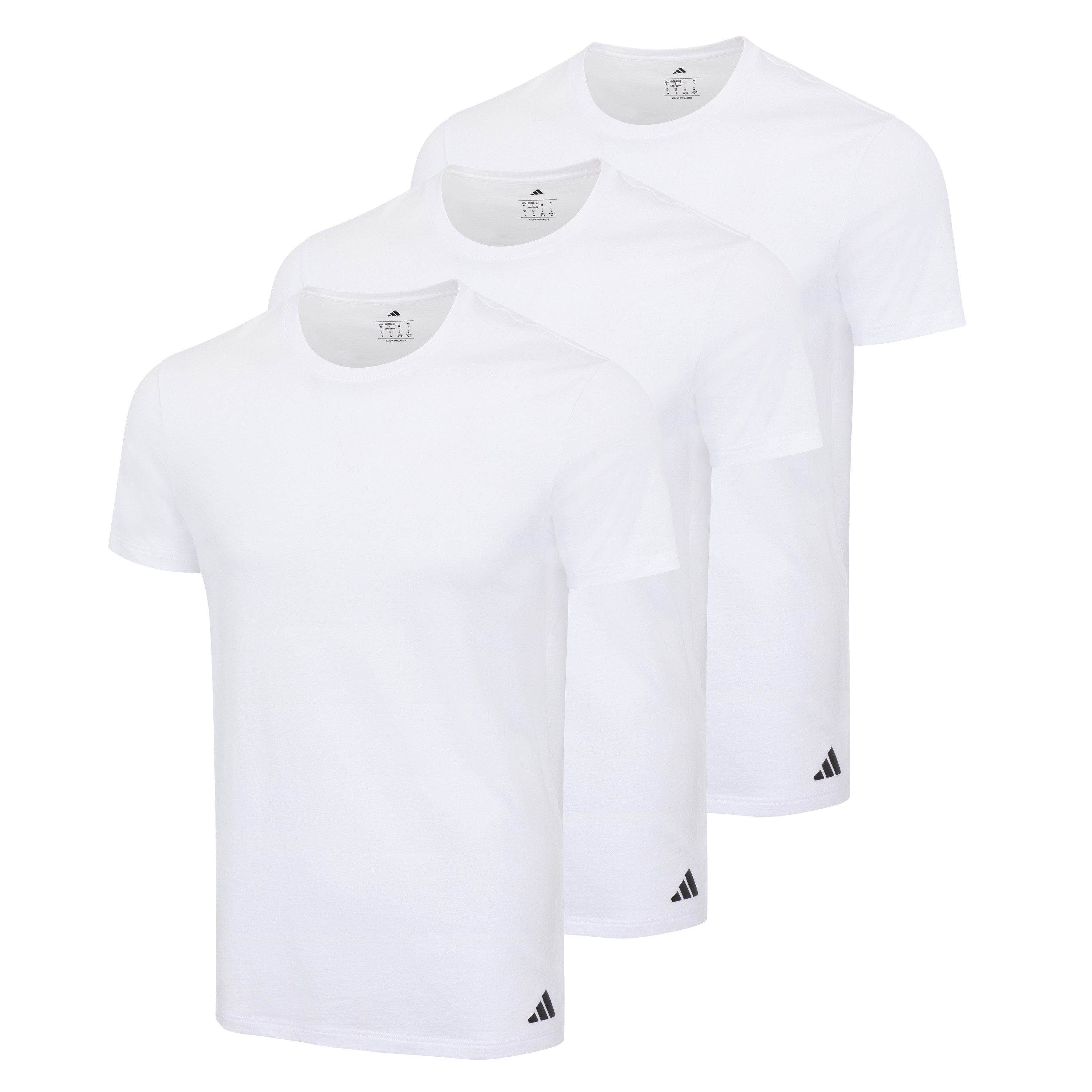 adidas Sportswear T-Shirt Active Core Cotton (3er Pack) Lockere Passform, Rundhals-Ausschnitt, Kurzarm