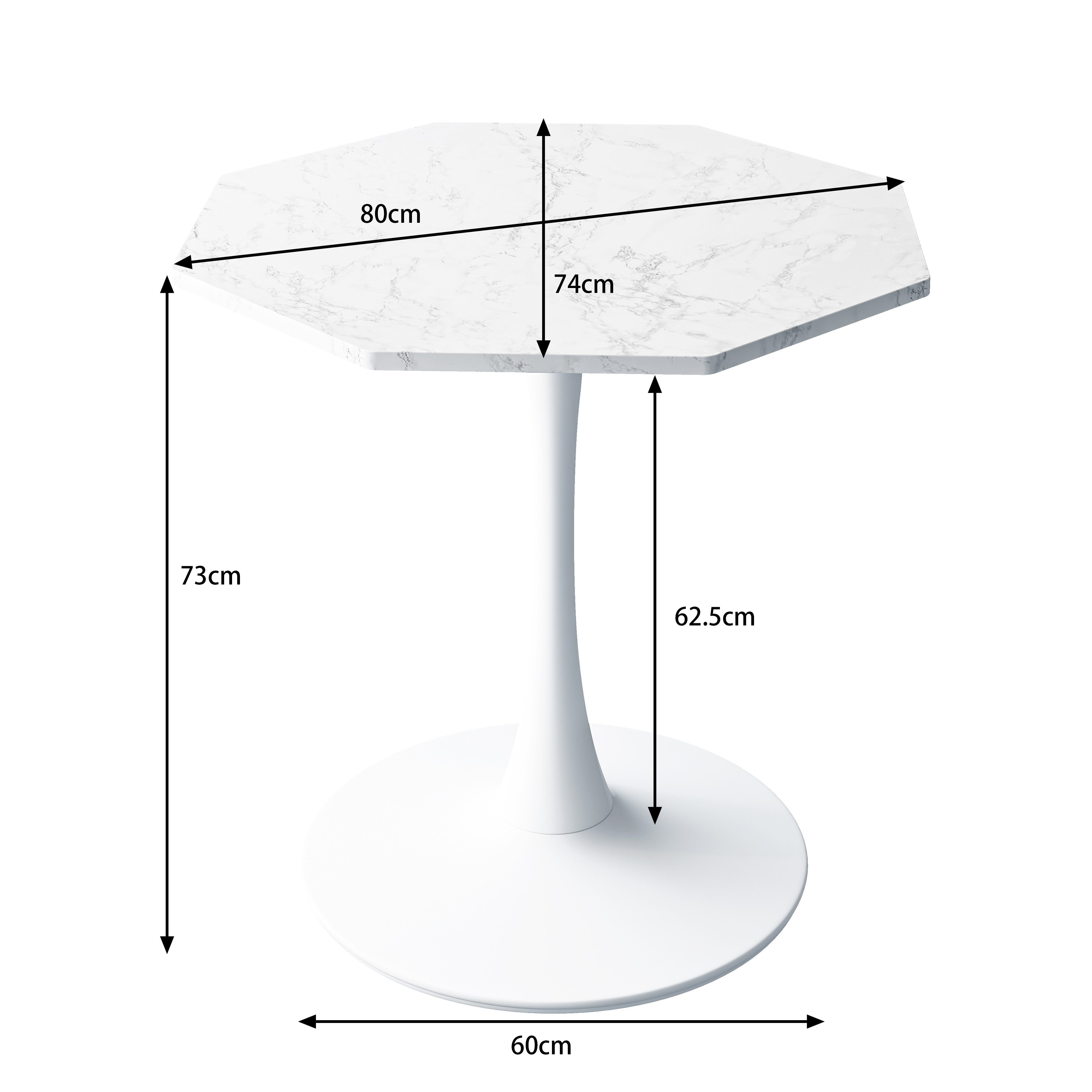 Celya Esstisch 80cm Moderner achteckiger Couchtisch günstig online kaufen