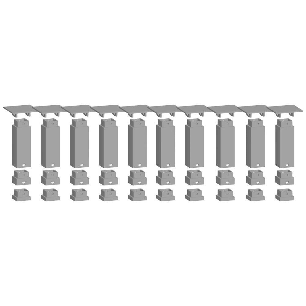Modelleisenbahn-Straße H0 10er-Set Easy-Track Pfeiler-Set unten