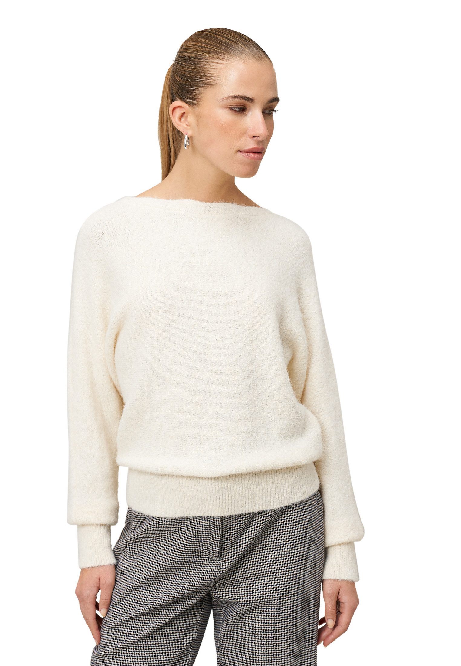 Zero Strickpullover Damen mit U-Boot Ausschnitt (1-tlg) Plain/ohne Details