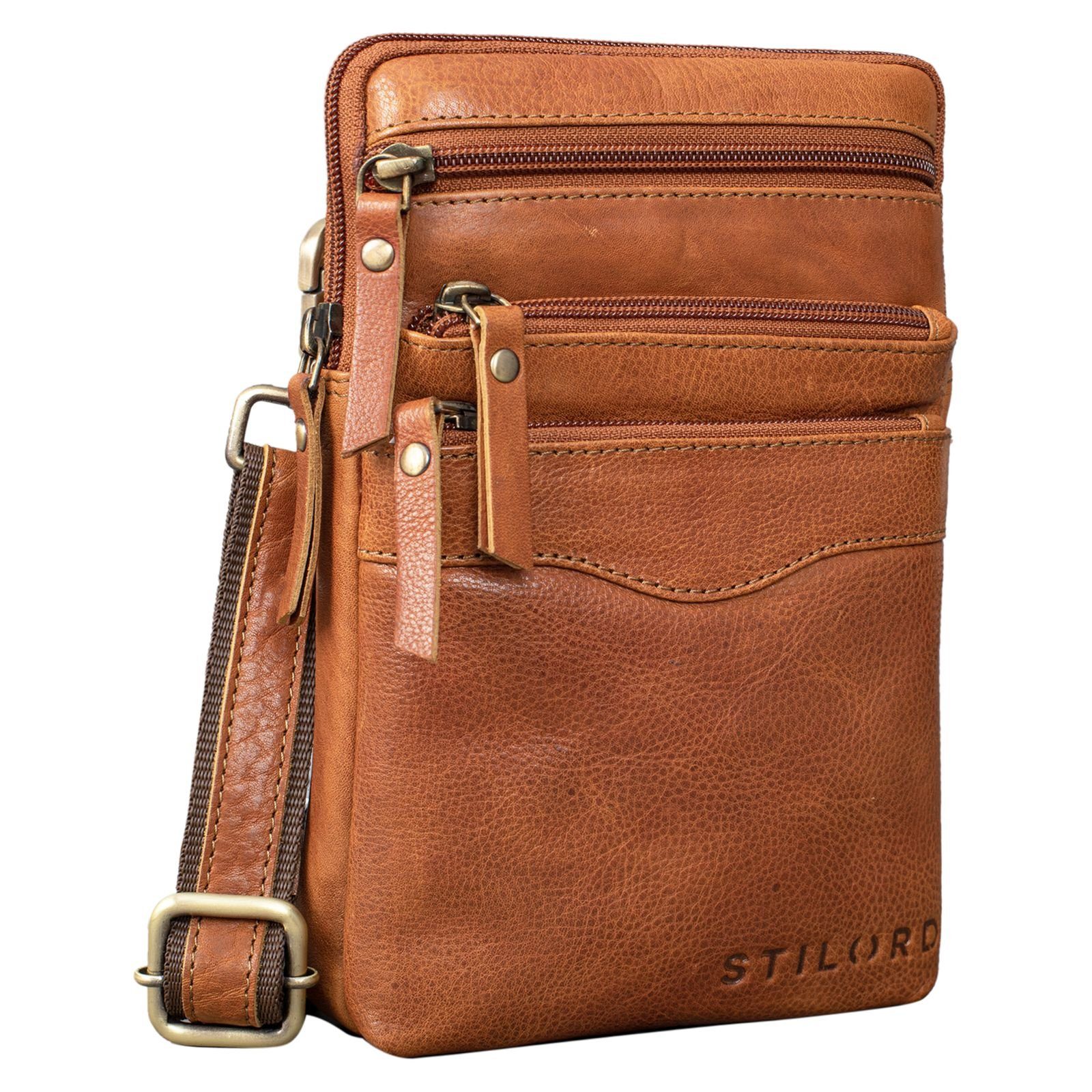 STILORD Handtasche "Aria" Brusttasche Leder klein