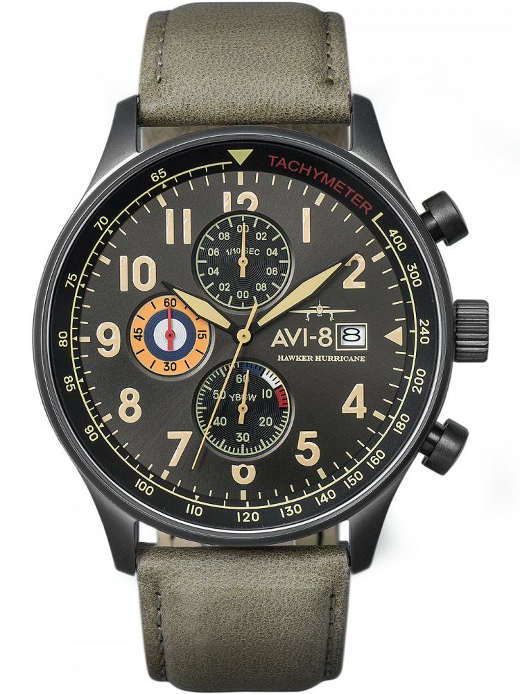 Quarzuhr AVI-8 AV-4011-0E Hawker Hurricane Chronograph 42mm 5ATM