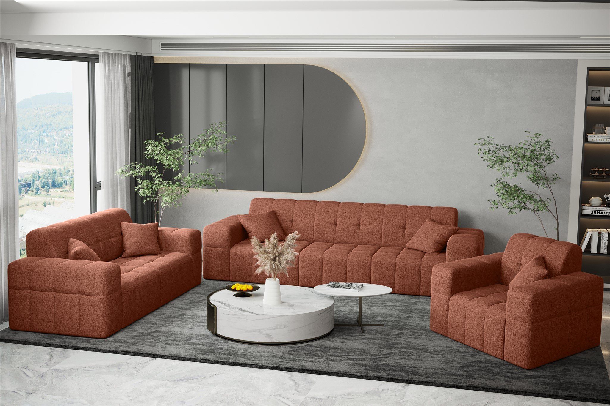 Fun Möbel Polstergarnitur Sofaset Designersofa NANCY günstig online kaufen