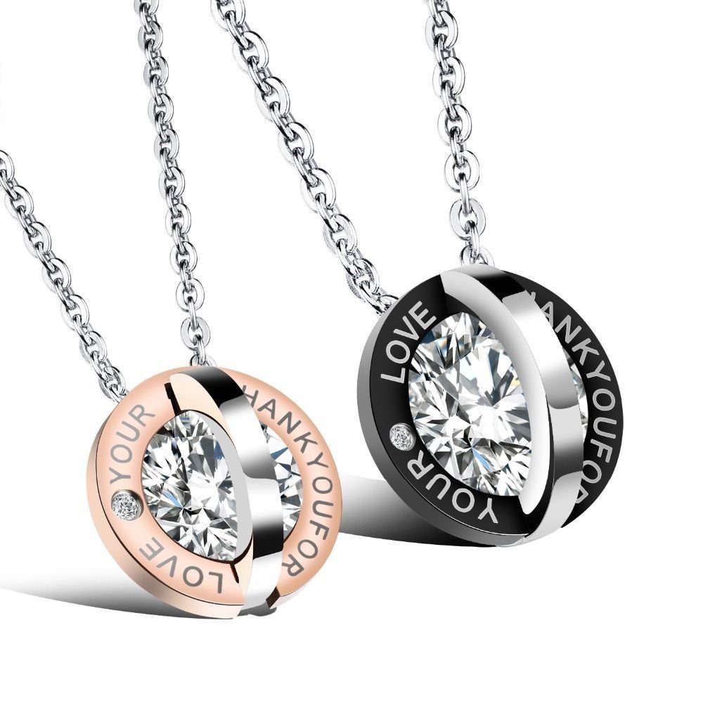 Kim Johanson Schmuckset Thank You (Set), mit Zirkonia, Partnerketten: 2 Ketten mit Anhänger