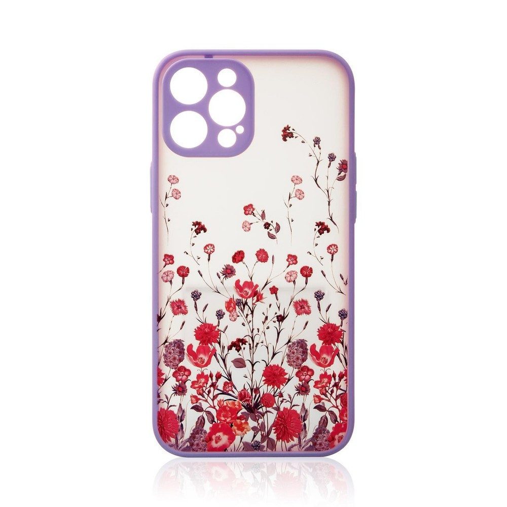 Hurtel Handyhülle Blumenmuster Schutzhülle Kantenschutz 6,7 Zoll, Blumenmuster, verstärkte Ränder, Kameraschutz