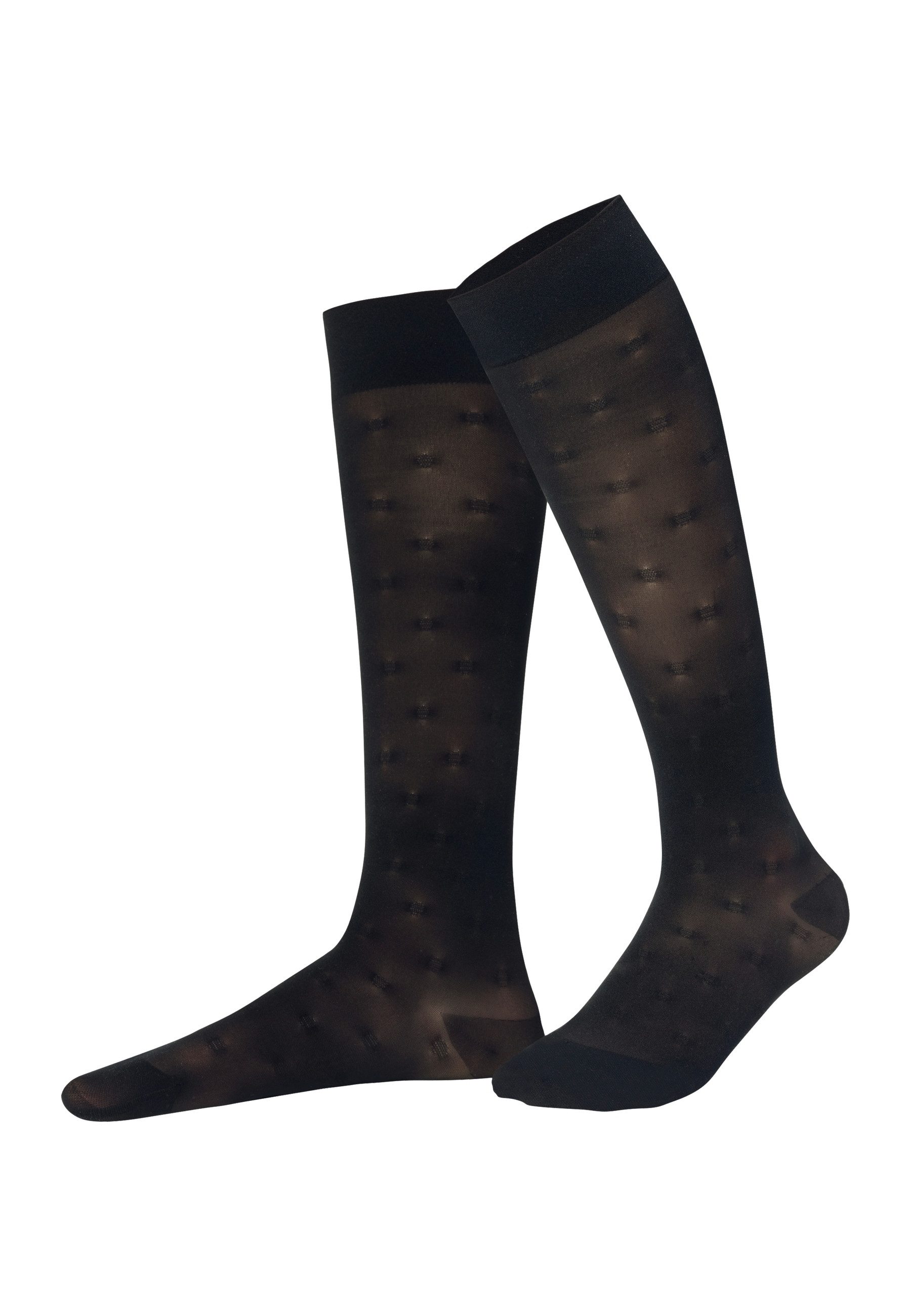 ITEM m6 Kniestrümpfe Punktmuster, eingestrickte Kompression, leichte Beine, nachhaltig