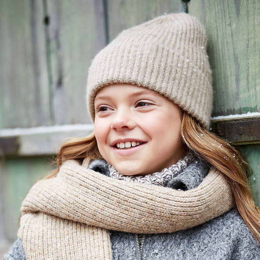 CAPO Strickmütze Dezente Melange-Töne, Grobstrick günstig online kaufen