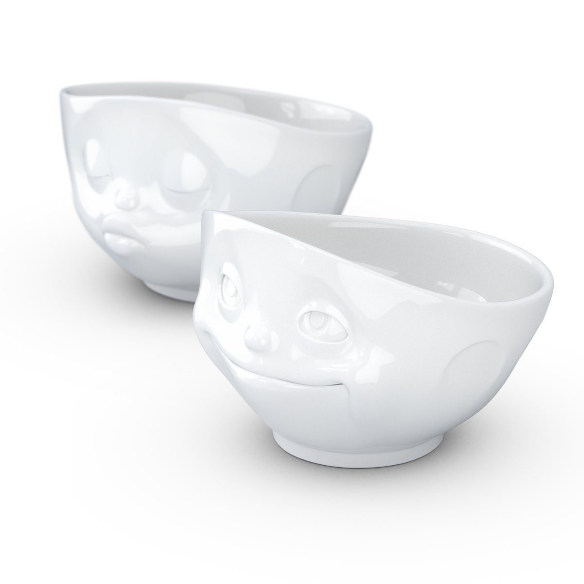 FIFTYEIGHT PRODUCTS Müslischale Valentinstag-Set: Liebesgeschichte - Schalen-Set 2-tlg. je 500 ml in w, Hartporzellan Hotelqualität, Spülmaschinenfest und mikrowellengeeignet, (1-tlg)