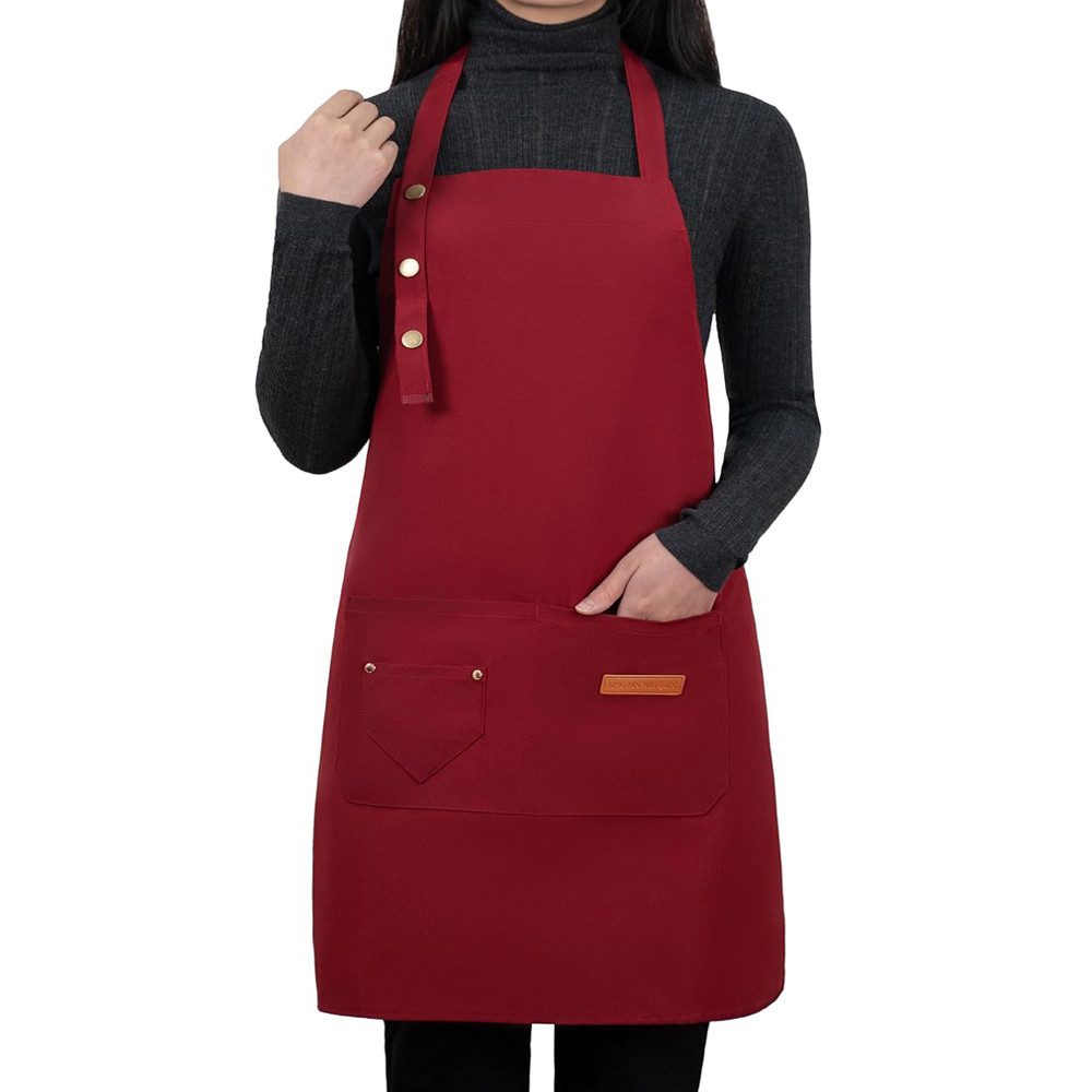 Agger Kochschürze für Damen und Herren mit verstellbaren Trägern und großen Taschen, (1-tlg), wasserdichte Kochschürze, ideal auch als Grillschürze