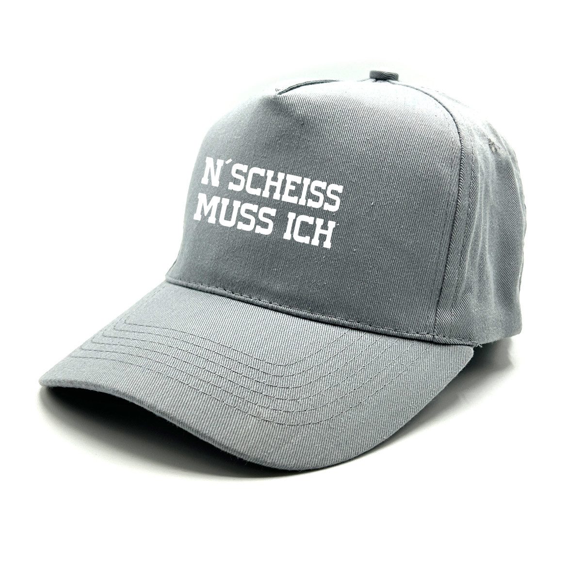 Herzbotschaft Baseball Cap Schirmmütze mit Spruch N´SCHEISS MUSS ICH One Size durch verstellbaren Klettverschluss