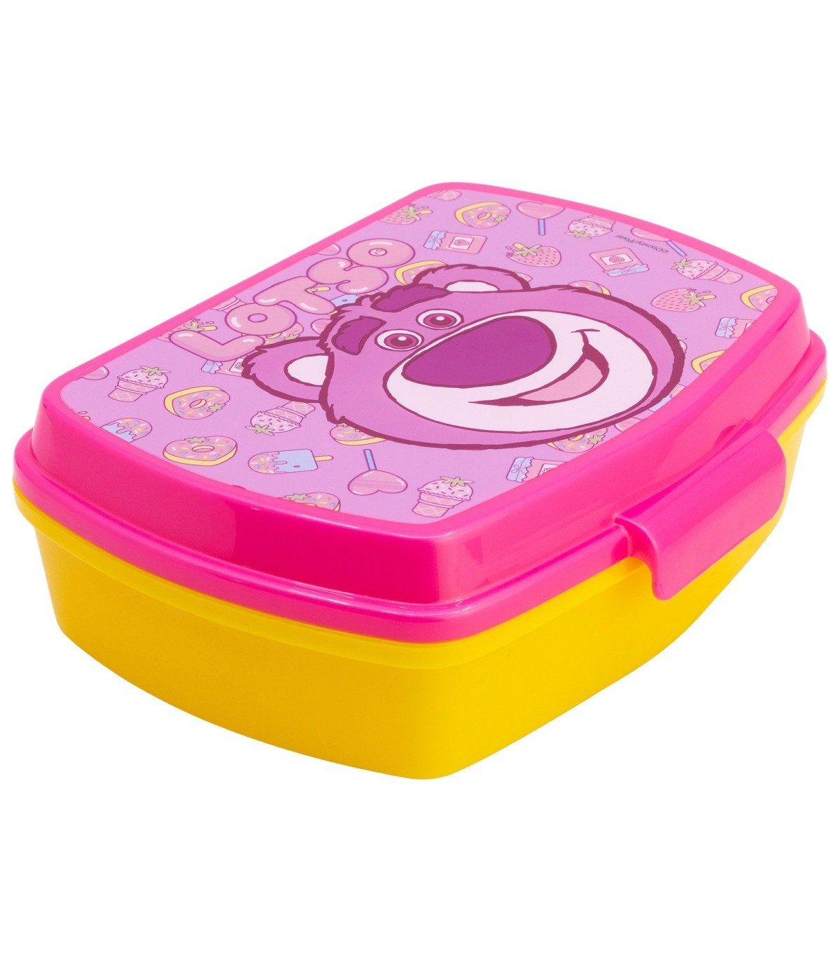 Disney Lunchbox Lotso Lunchbox Kinder Brotdose für Schule Freizeit und Ausflug, Polyethylen, (Packung)