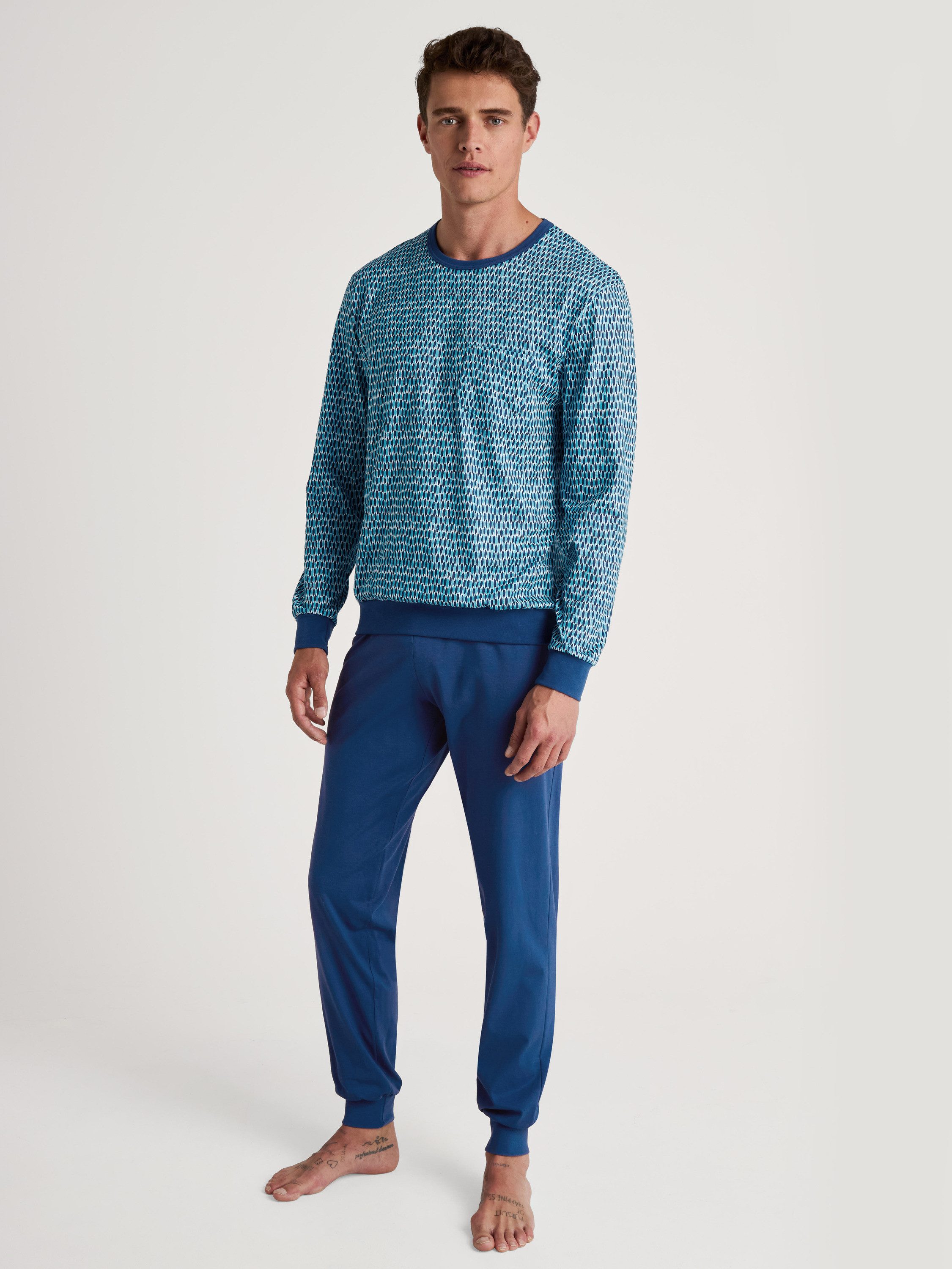 CALIDA Pyjama Relax Imprint Herren (2 günstig online kaufen