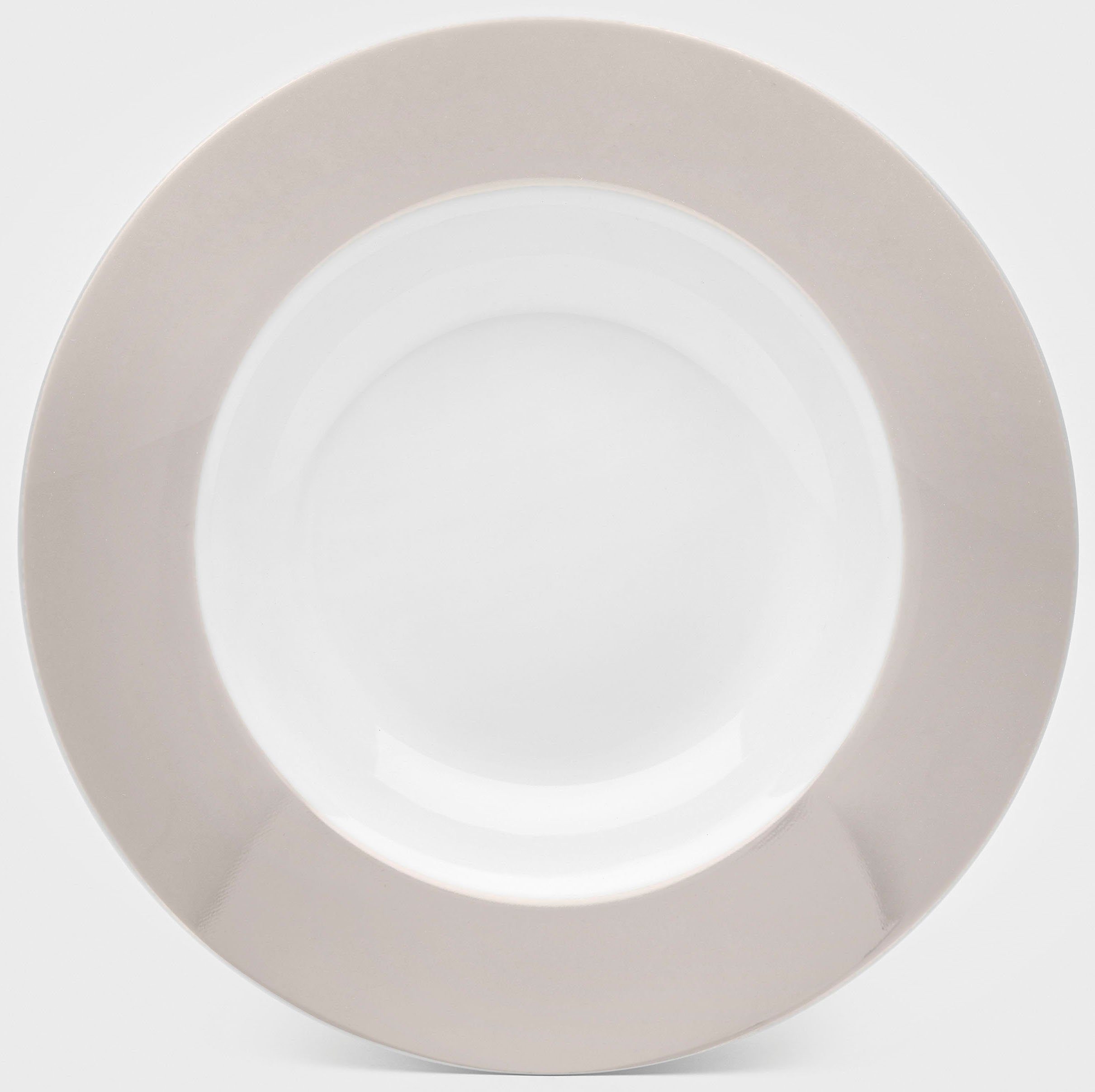 van Well Suppenteller Teller Set, Vario, (6 St), Porzellan, spülmaschinen- und mikrowellengeeignet, Ø 21,5 cm