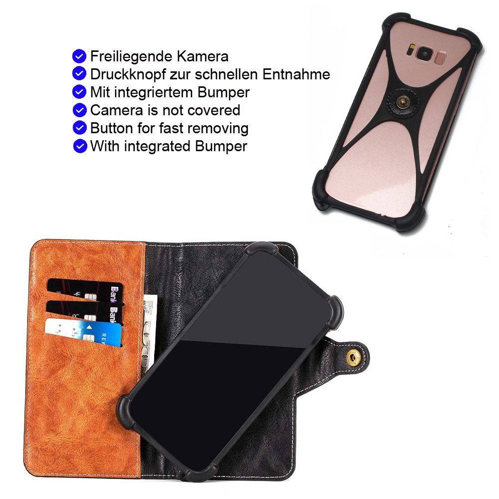 K-S-Trade Handyhülle für Samsung W25 Flip, Handyhülle Schutzhülle Bookstyle Case Wallet-Case Handy Cover