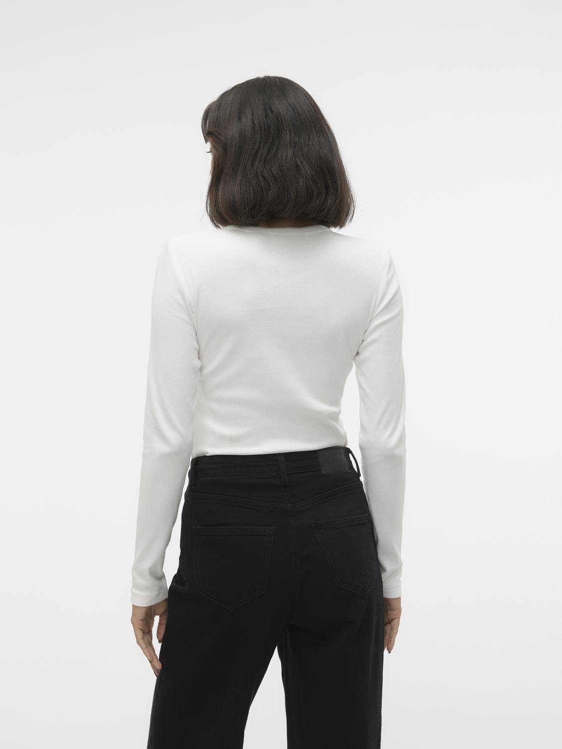Vero Moda Langarmshirt VMCHLOE LS SHORT TOP JRS NOOS Baumwollmischung, slim fit