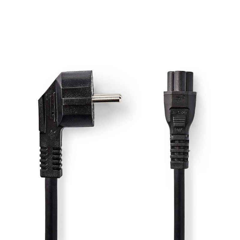 Nedis Netzkabel Kabel Stromkabel 2m Schutzkontaktstecker für PC Laptop Netzkabel, Schutzkontakt, IEC-320-C5