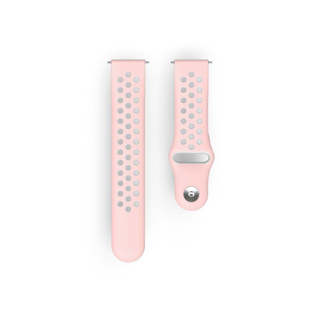 Hama Smartwatch-Armband atmungsaktives Ersatzarmband Fitbit Versa  2/Versa/Versa Lite, 22mm, Druckknopf aus Edelstahl: leicht zu handhaben,  sicherer Halt | Uhrenarmbänder