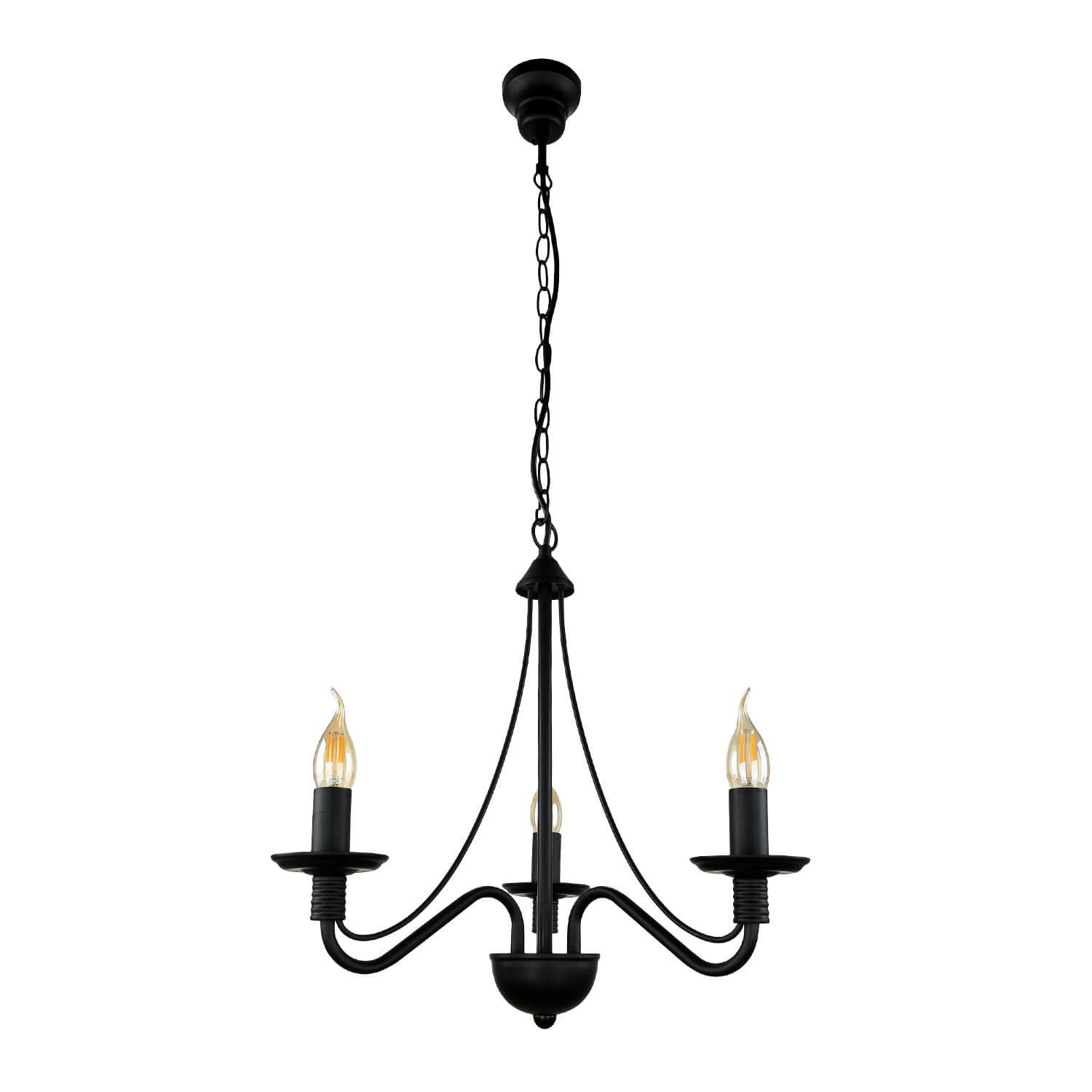 Licht-Erlebnisse Kronleuchter ROZA, ohne Leuchtmittel, Schwarzer günstig online kaufen