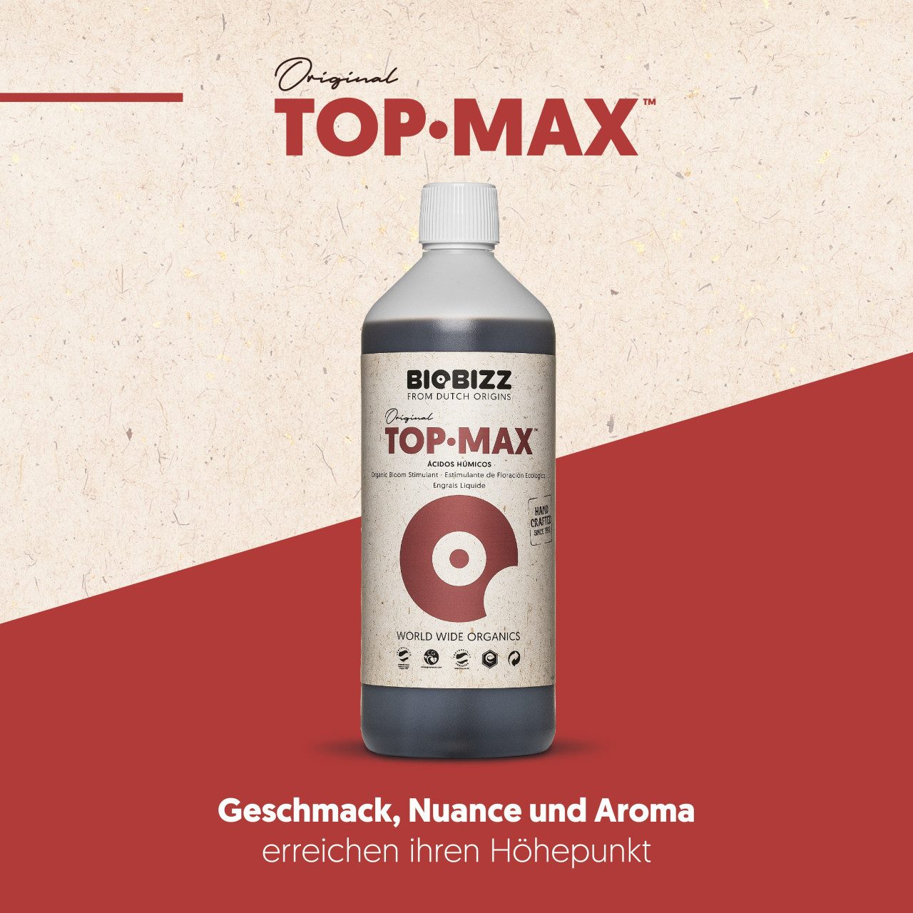 Biobizz Pflanzendünger BioBizz Grow Dünger Top-Max 250 ml, Bio
