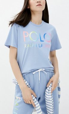 Ralph Lauren T-Shirt POLO RALPH LAUREN Rainbow Logo T-shirt Retro Preppy Shirt Bluse Top Bl