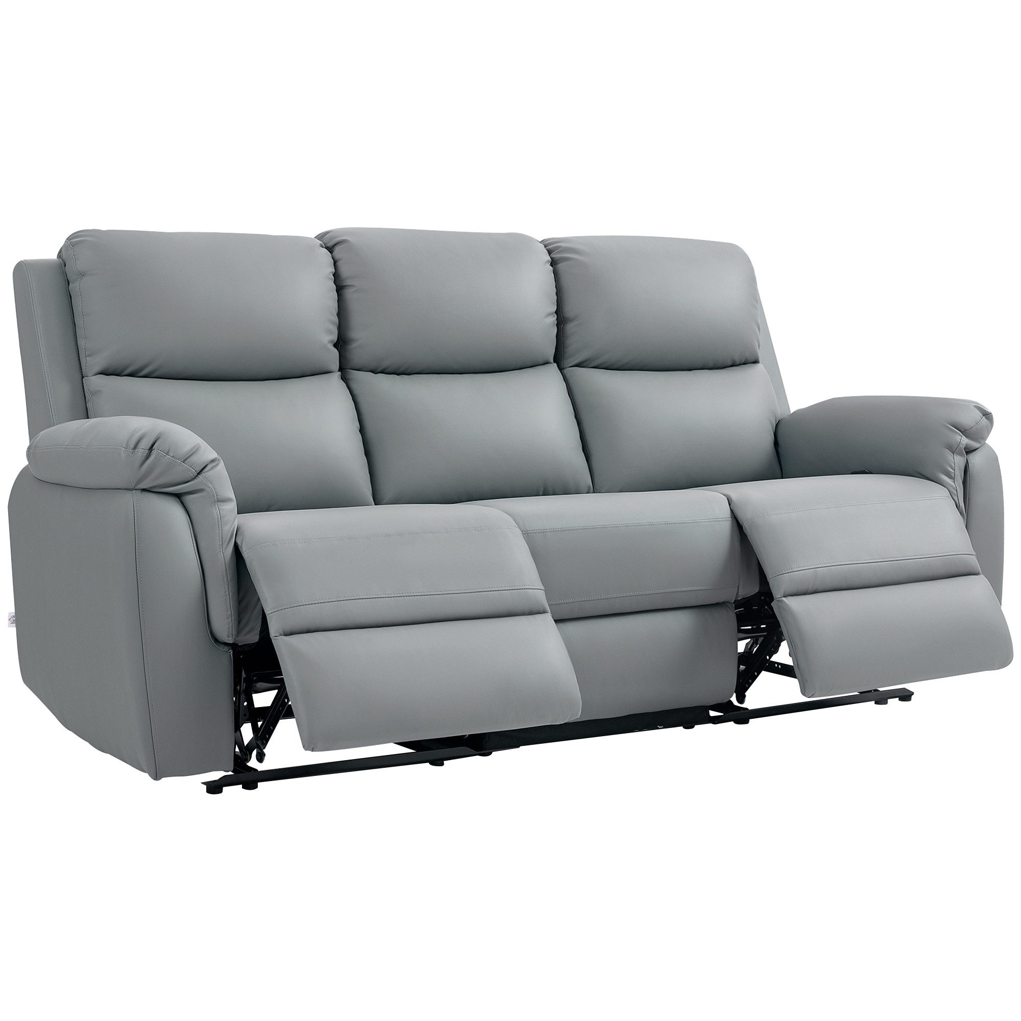 HOMCOM 3-Sitzer Fernsehsessel Relaxsessel mit Doppel-Liegesessel, günstig online kaufen