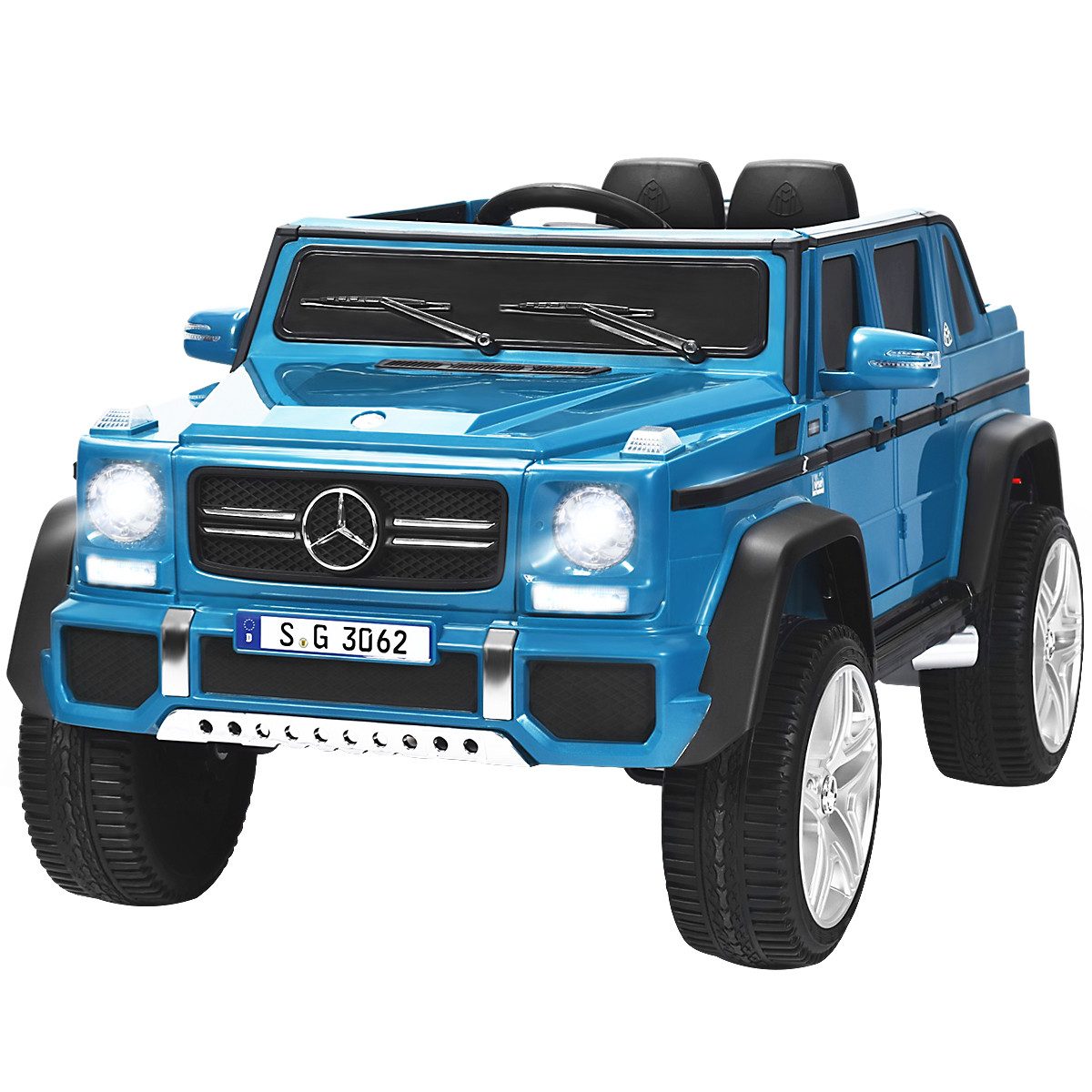 COSTWAY Elektro-Kinderauto Mercedes Benz, mit Musik & LED, 2,5-5,5km/h