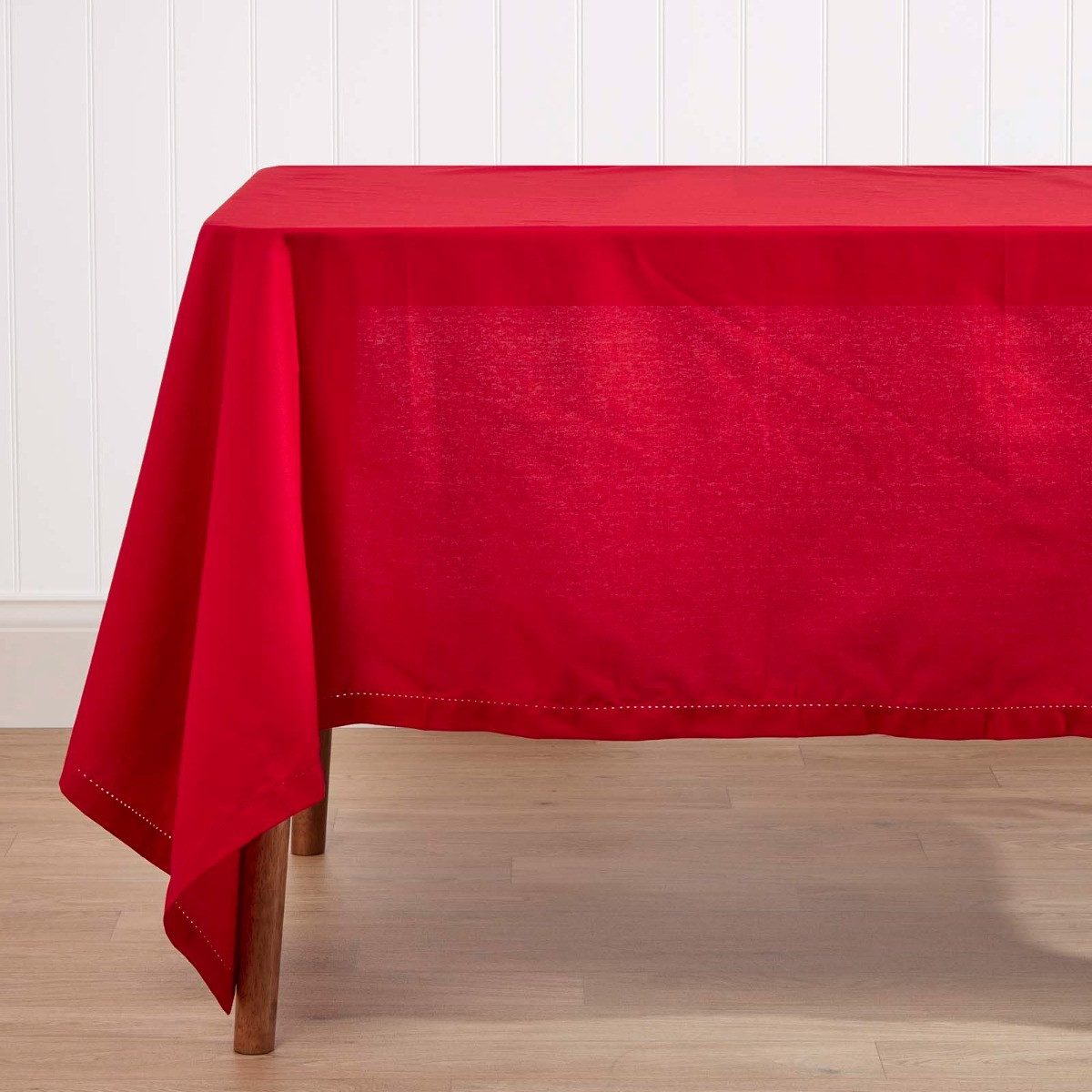 Homescapes Tischdecke Tischdecke rot – 137 x 137 cm, 100% Baumwolle (1-tlg) – Bild 2 von 5