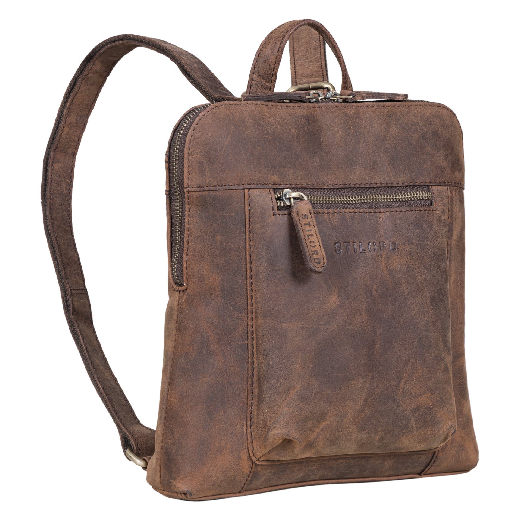 STILORD Cityrucksack "Marlene" Leder Rucksack Damen Elegant