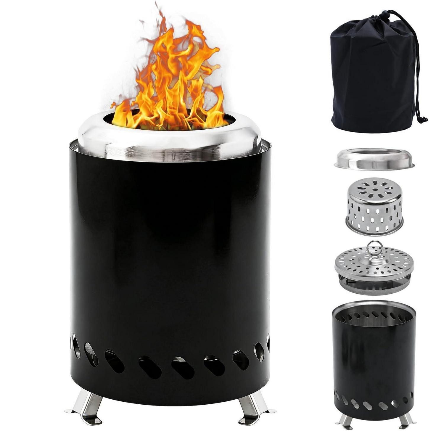 LuxusKollektion Tischfeuer Tischkamin Edelstahl Rauchfrei Mini (1-St)