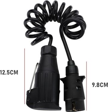 BlingBin Adapter Stecker 7 auf 13-polig Adapterkabel 2m für Wohnwagen PKW Anhänger-Adapter 13 auf 7 polig Adapter Kabel zu Anhängerkupplung 12V, 200 cm, Wasserdicht; Betriebstemperatur -40℃ bis 120℃