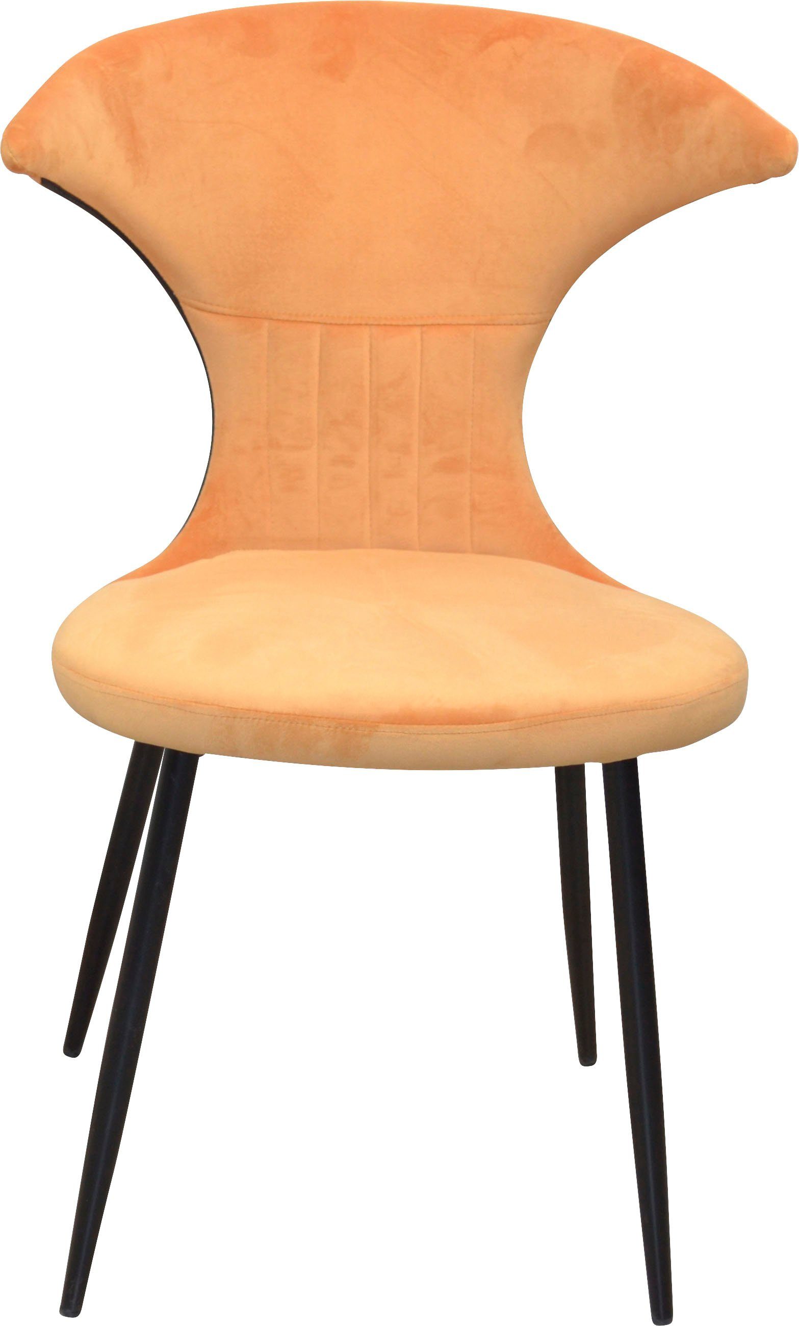 INOSIGN 4-Fußstuhl (Set, 2 St), Gestell aus Stahlrohr, Sitz- und Rückenfläche schaumstoffgepolstert